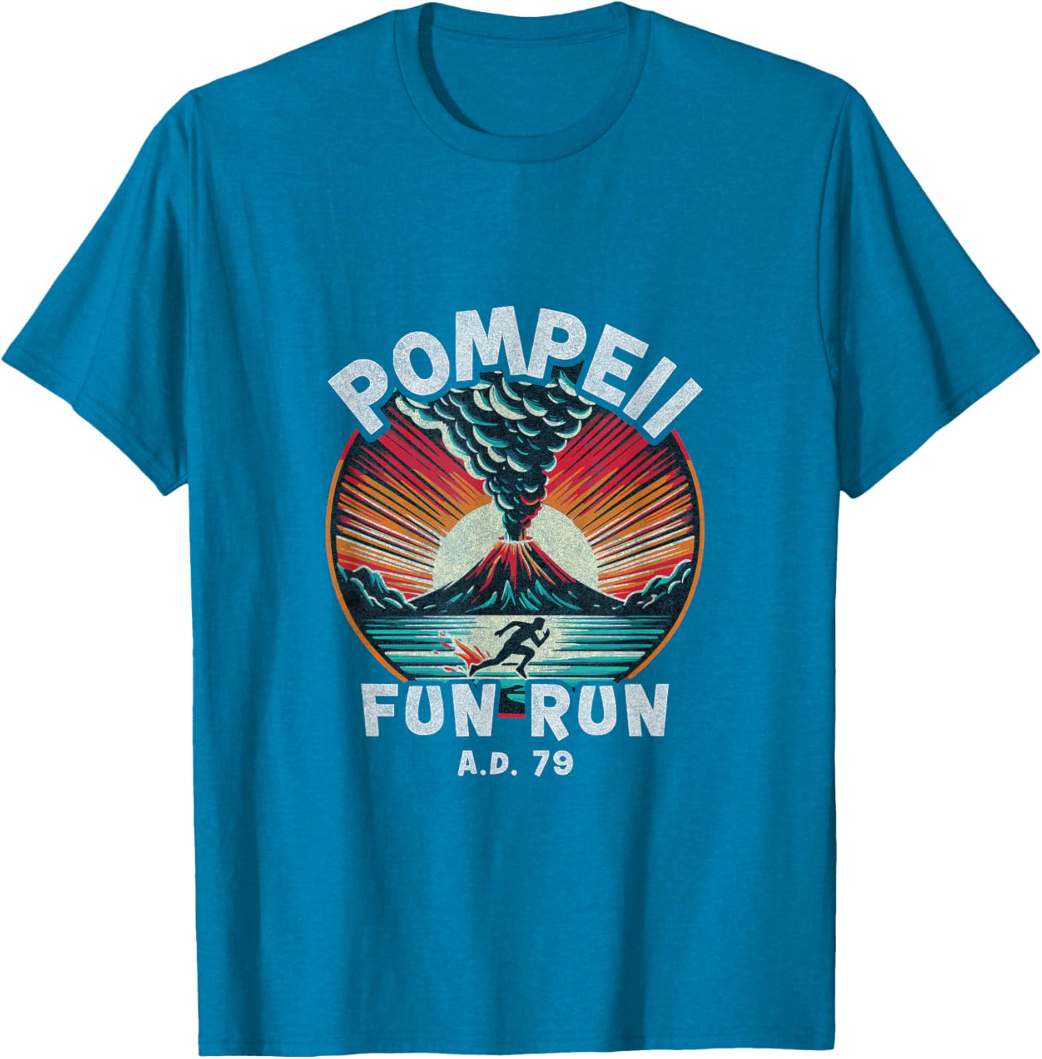 Pompeii Fun Run T-Shirt for Volcanology Lovers and History Buffs - 13