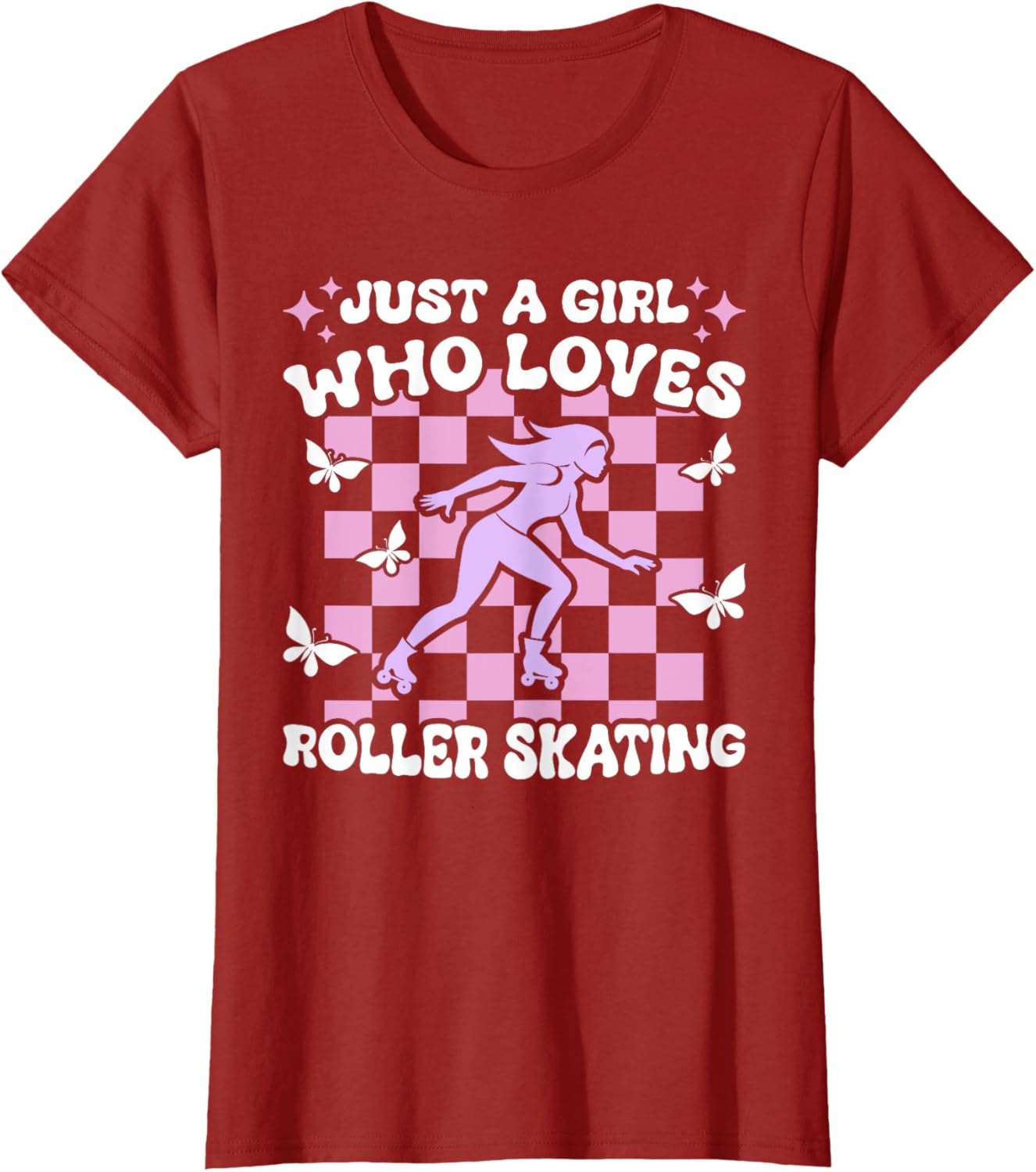 Just A Girl Who Loves Roller Skating Cute T-Shirt for Girls - 1