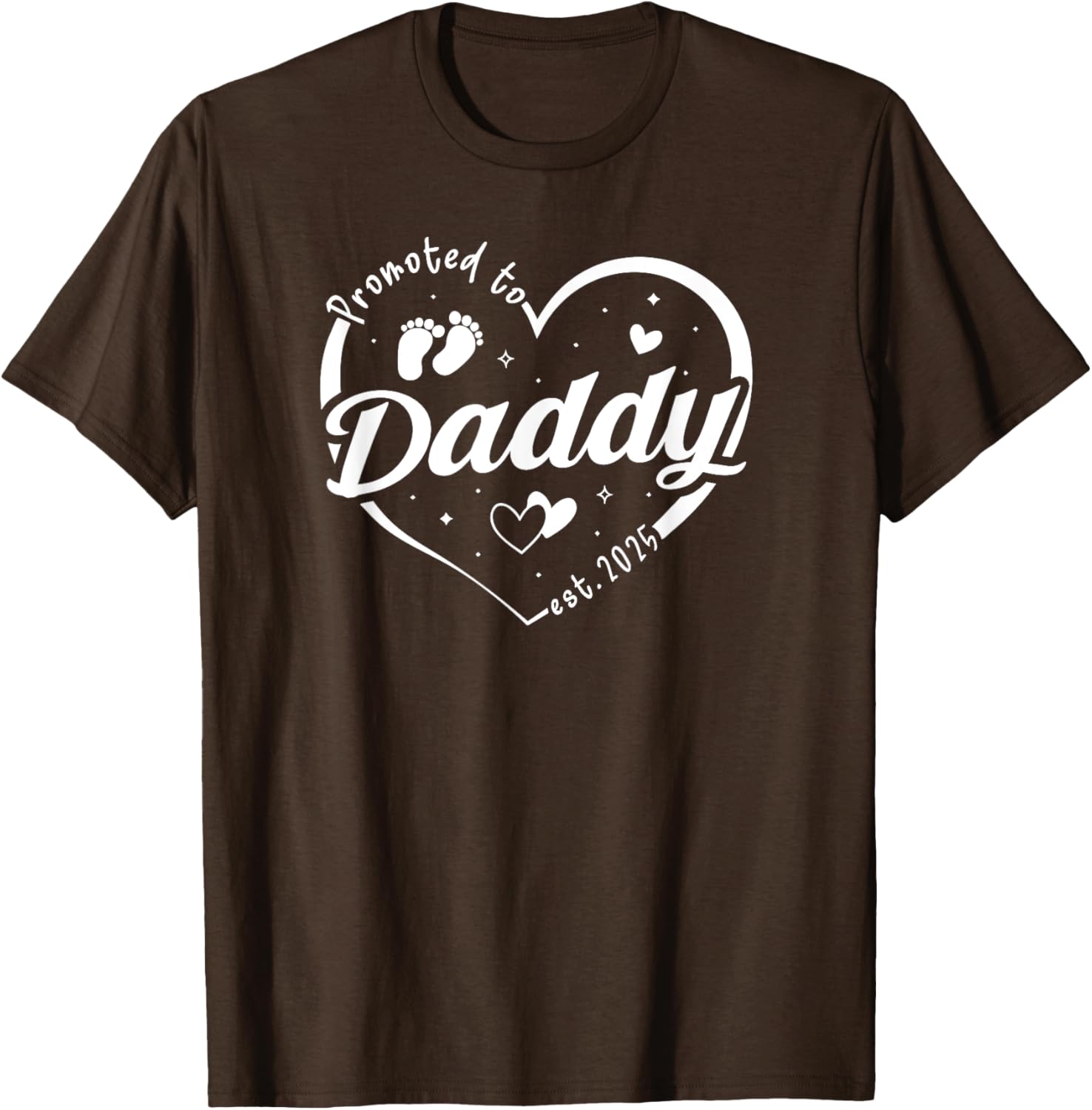Promoted to Daddy Est 2025 Father's Day T-Shirt for Soon-to-Be Dads - 21