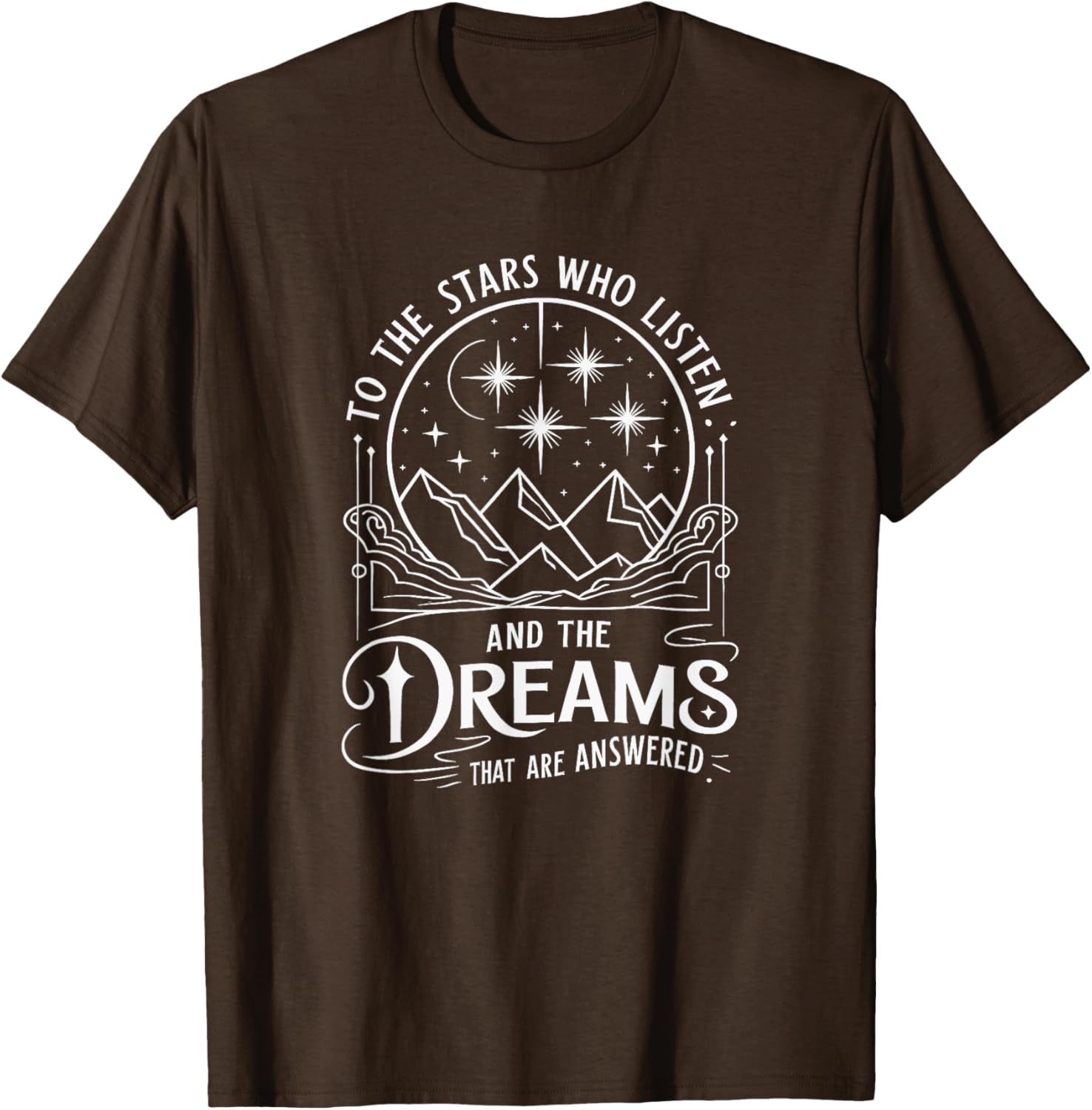 To Stars Who Listen Fantasy Book Lover T-Shirt for Dreamy Readers - 16