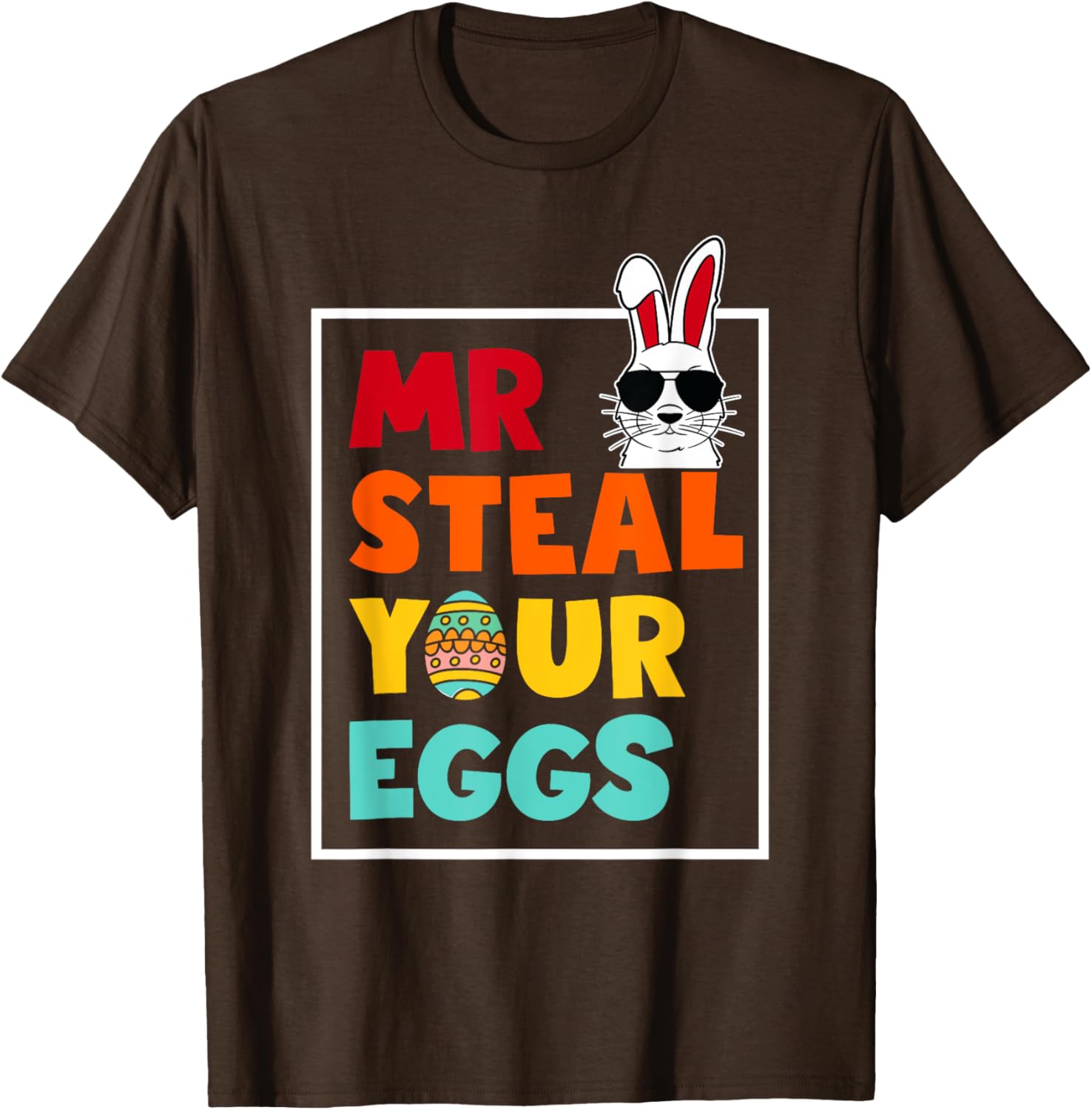 Funny Mr Steal Your Eggs Bunny T-Shirt for Toddlers - Easter Spring Style - 4