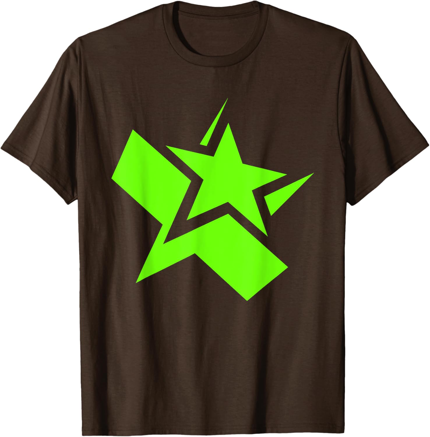 Green Chunky Star Graphic T-Shirt for Stylish Casual Wear - 12