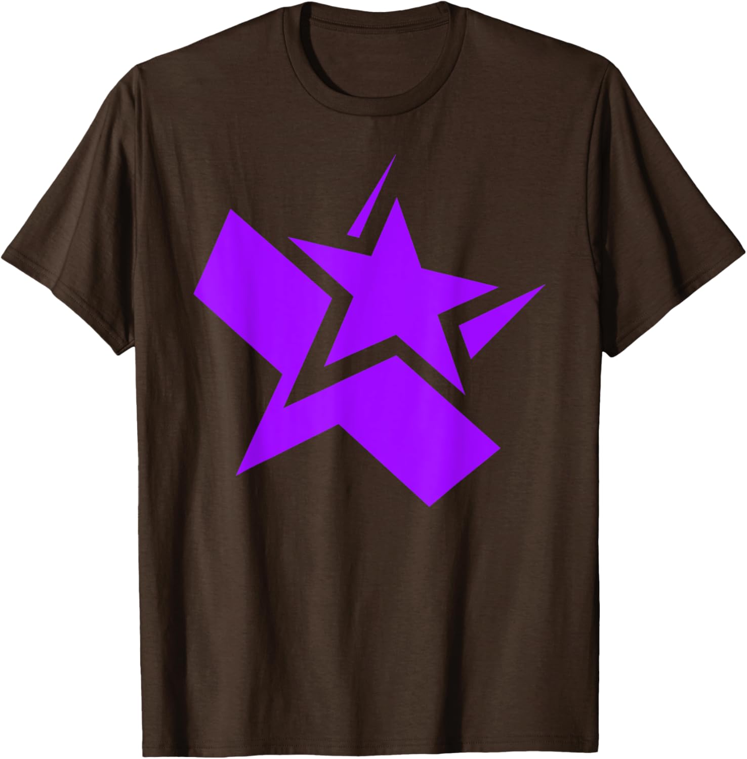 Purple Chunky Star Graphic T-Shirt for Stylish Casual Wear - 21