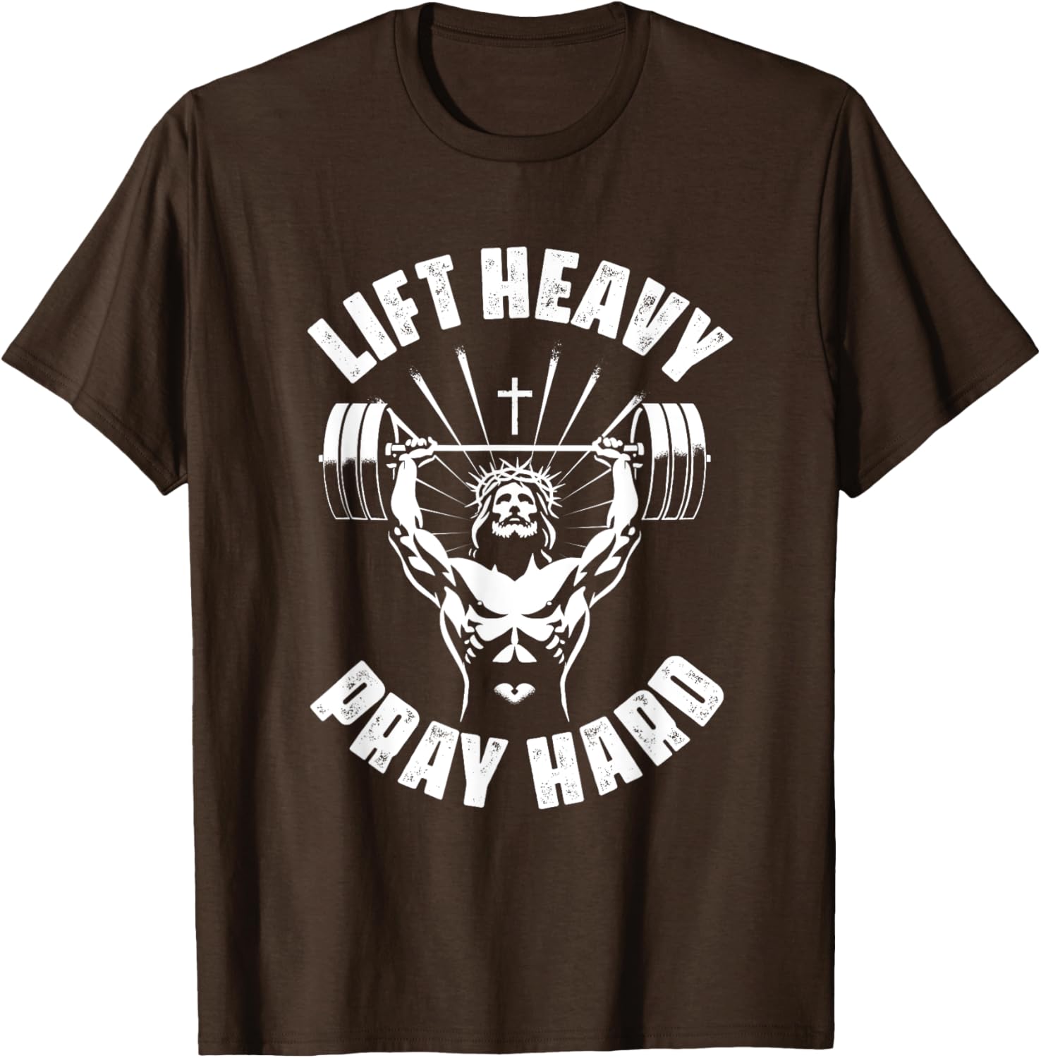 Lift Heavy Pray Hard Christian Bodybuilding T-Shirt for Gym Lovers - 10