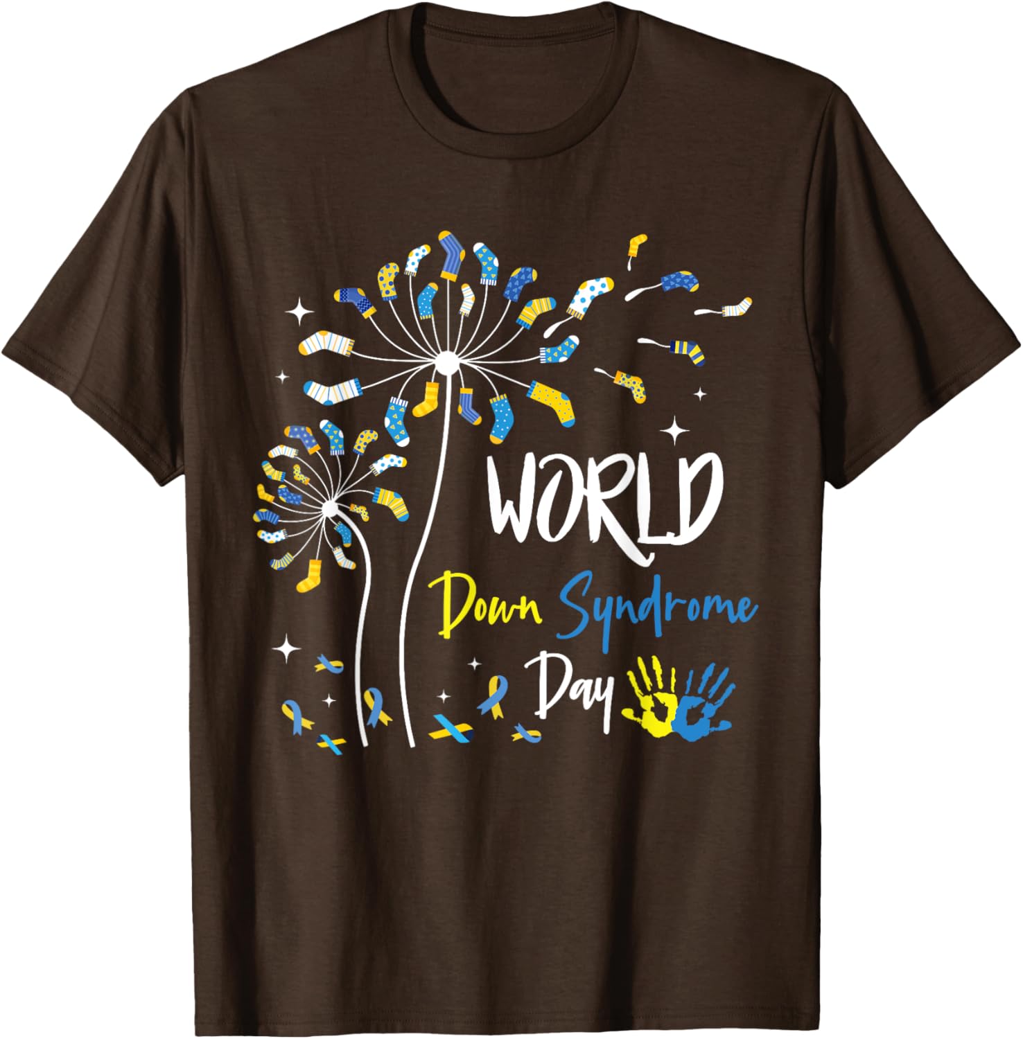 Rock Your Socks Down Syndrome Day Dandelion Awareness T-Shirt - 25
