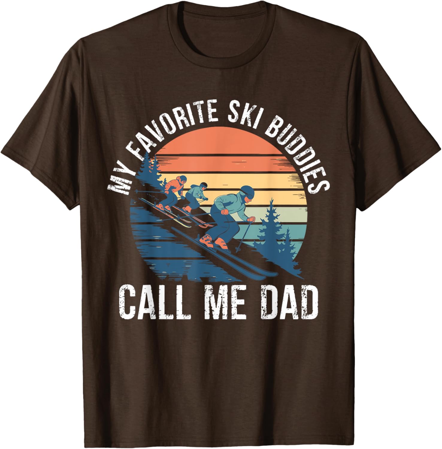 Retro Ski Dad T-Shirt for Ski Lovers, Perfect Gift for Ski Buddies - 1