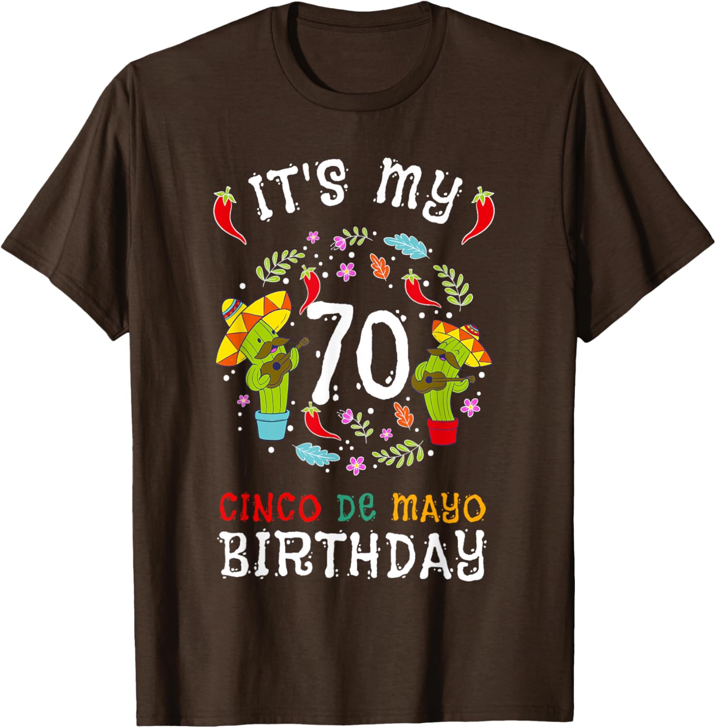 Celebrate 70th Birthday with Fun Cinco De Mayo T-Shirt for Kids and Men - 15