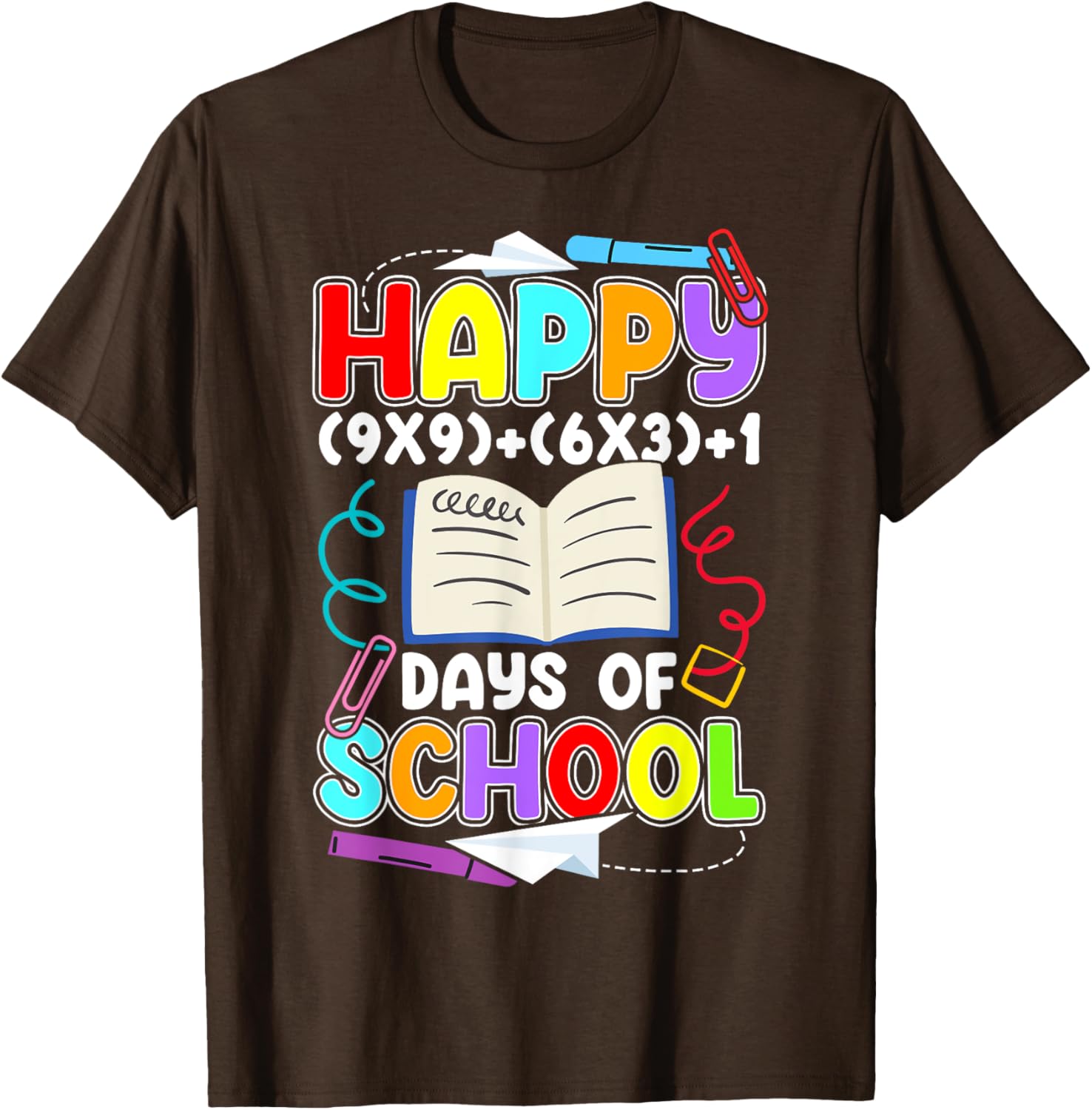 Happy 100 Days of School Math T-Shirt for Kids Celebrating 100th Day - 22