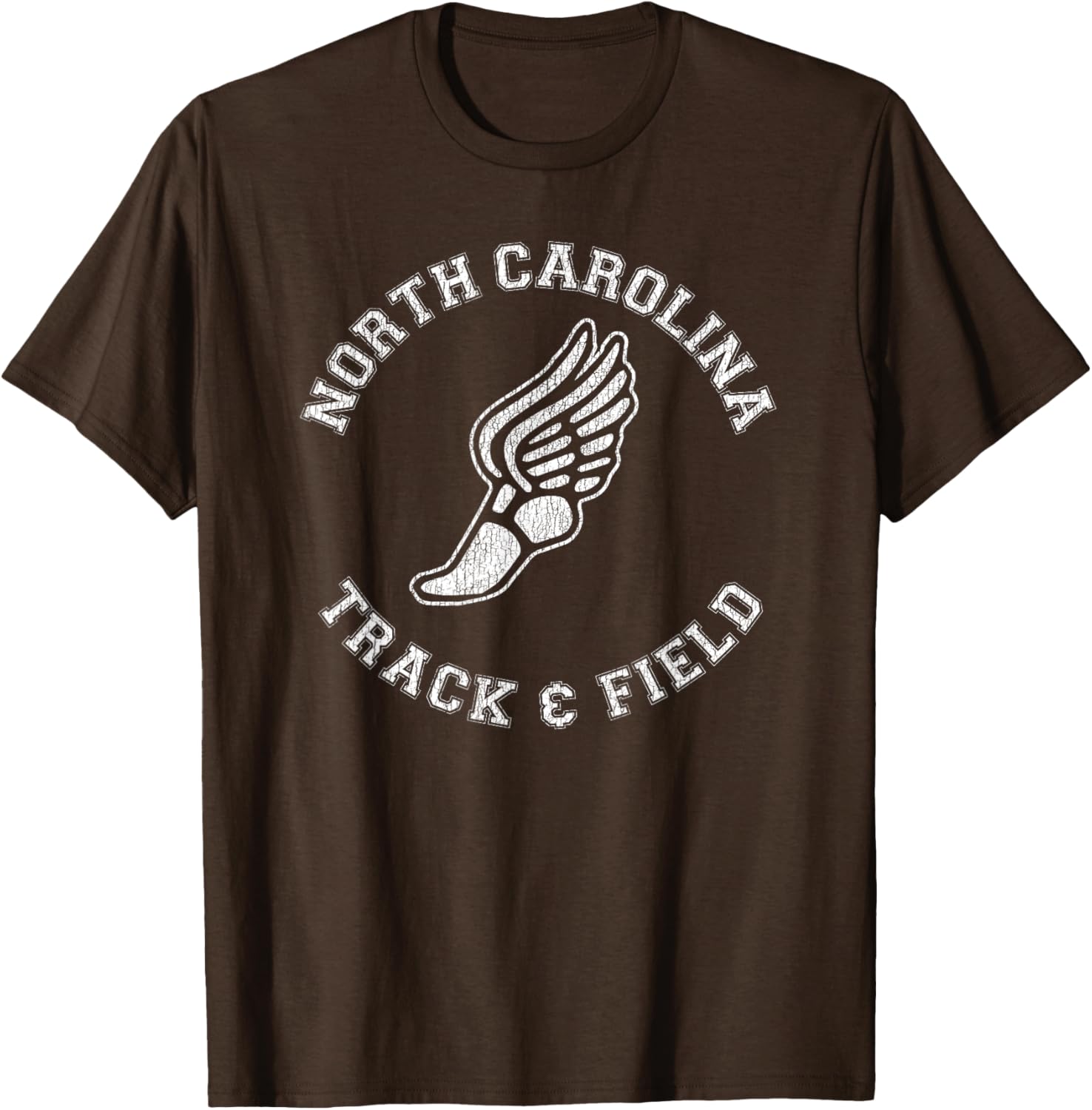 North Carolina Vintage 80s Track & Field Distressed T-Shirt for Fans - 18