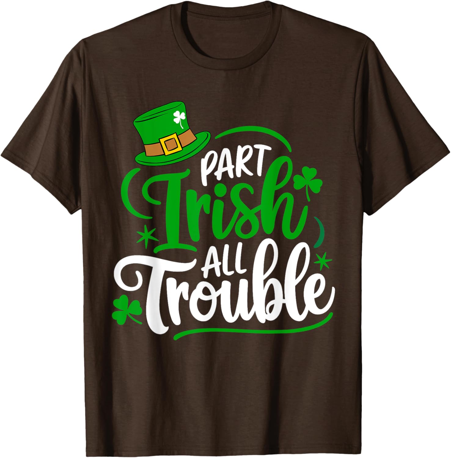 Part Irish All Trouble Funny St. Patrick's Day T-Shirt for Festive Fun - 4