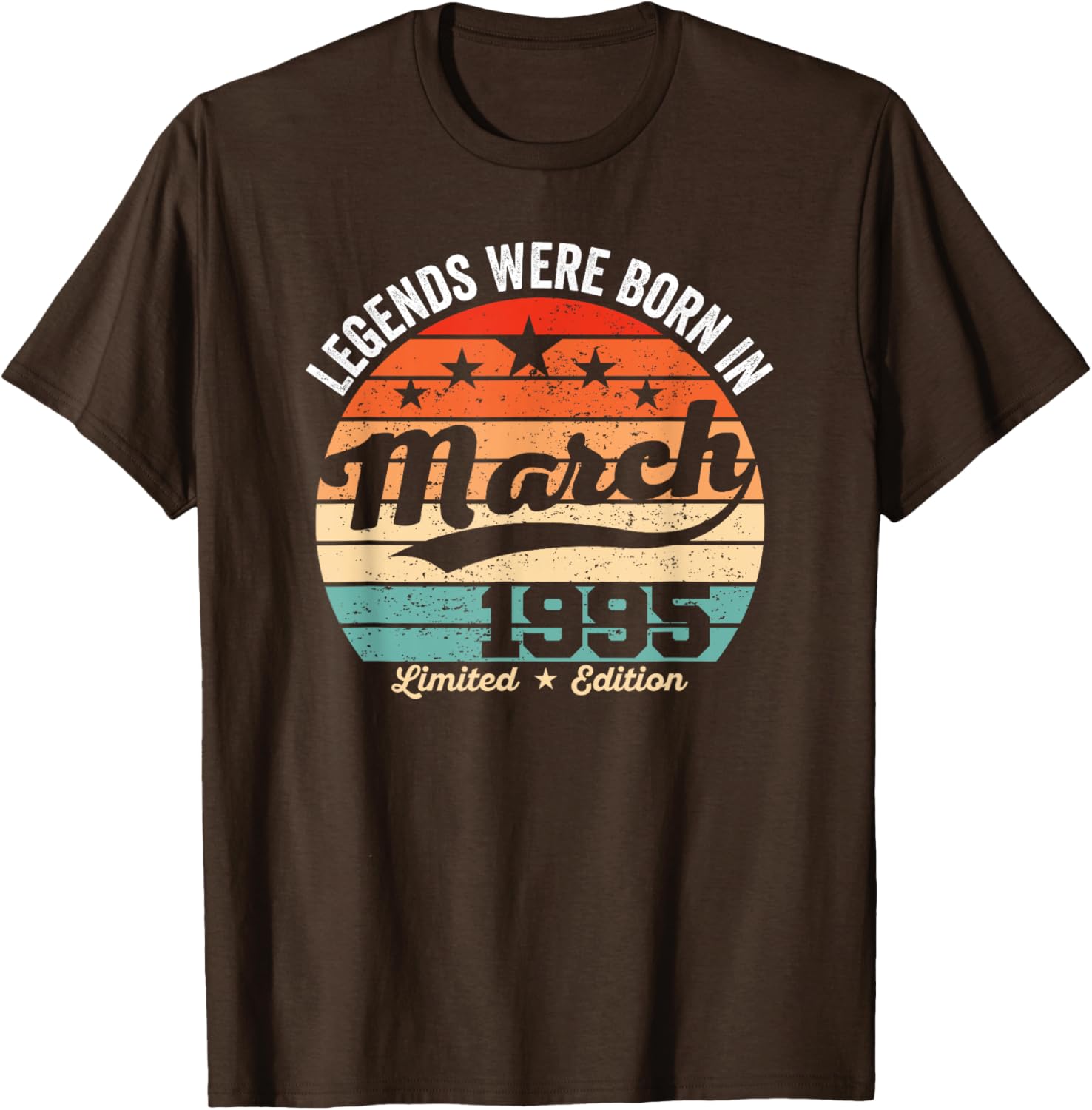 Vintage 30th Birthday Legends Born in March 1995 T-Shirt for Men and Women - 3
