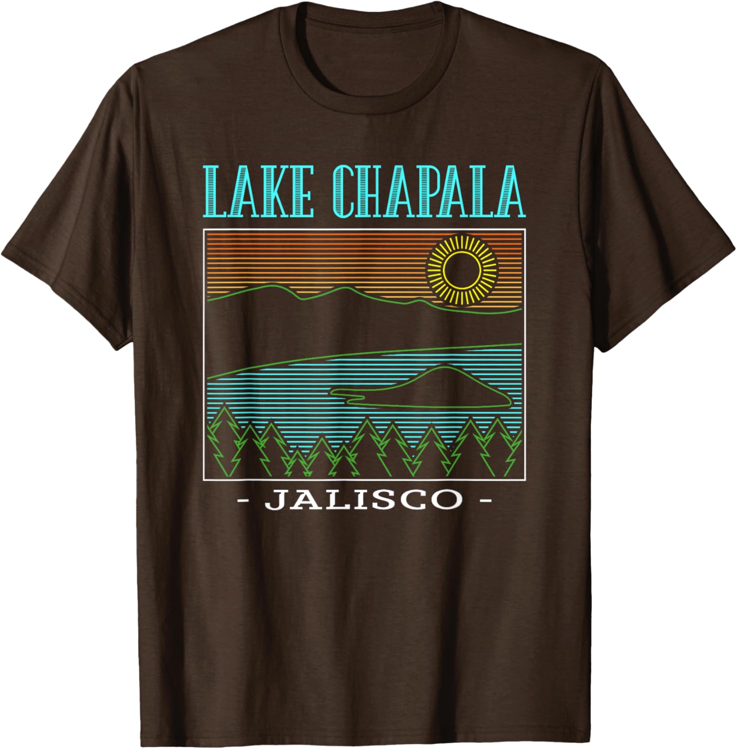 Lake Chapala Jalisco Mountains Vintage T-Shirt for Outdoor Lovers - 18