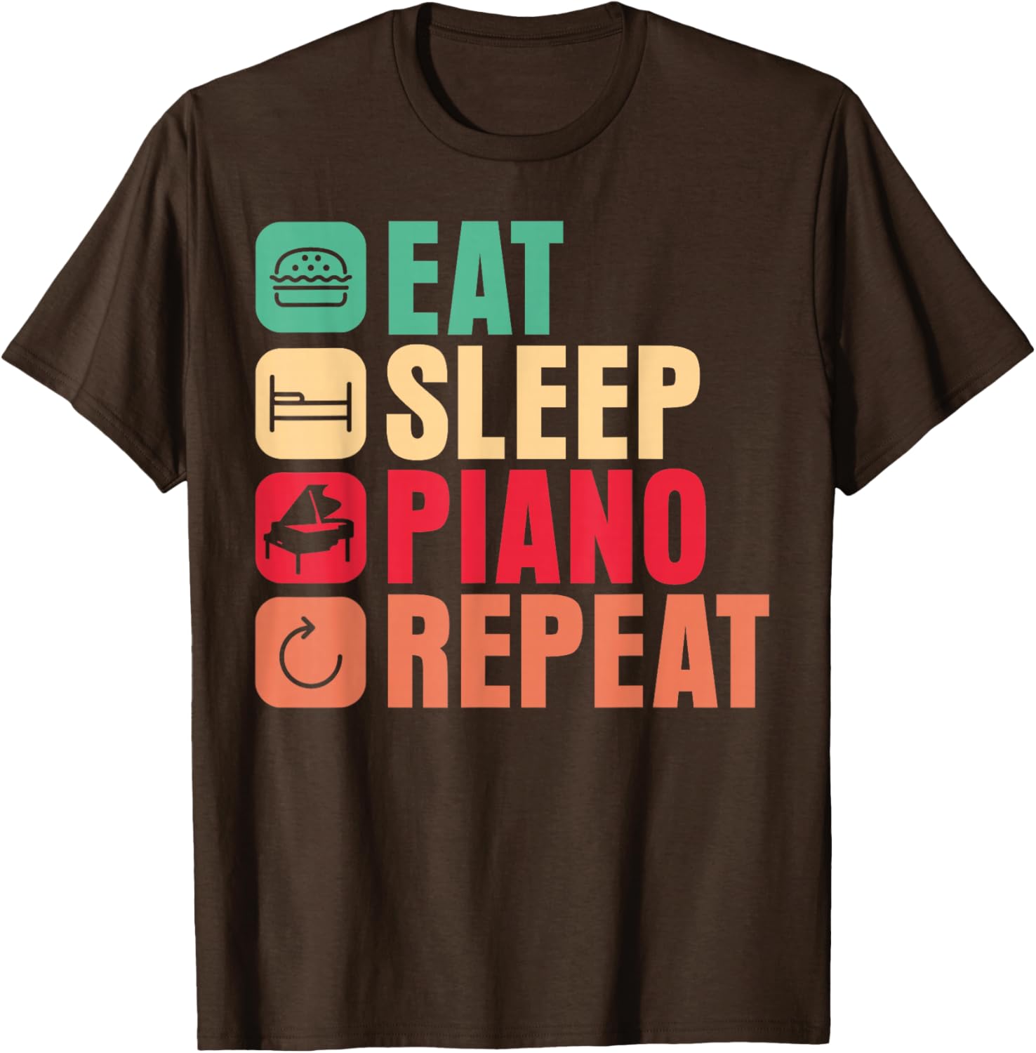 Piano Teacher Eat Sleep Repeat T-Shirt for Music Lovers and Pianists - 10