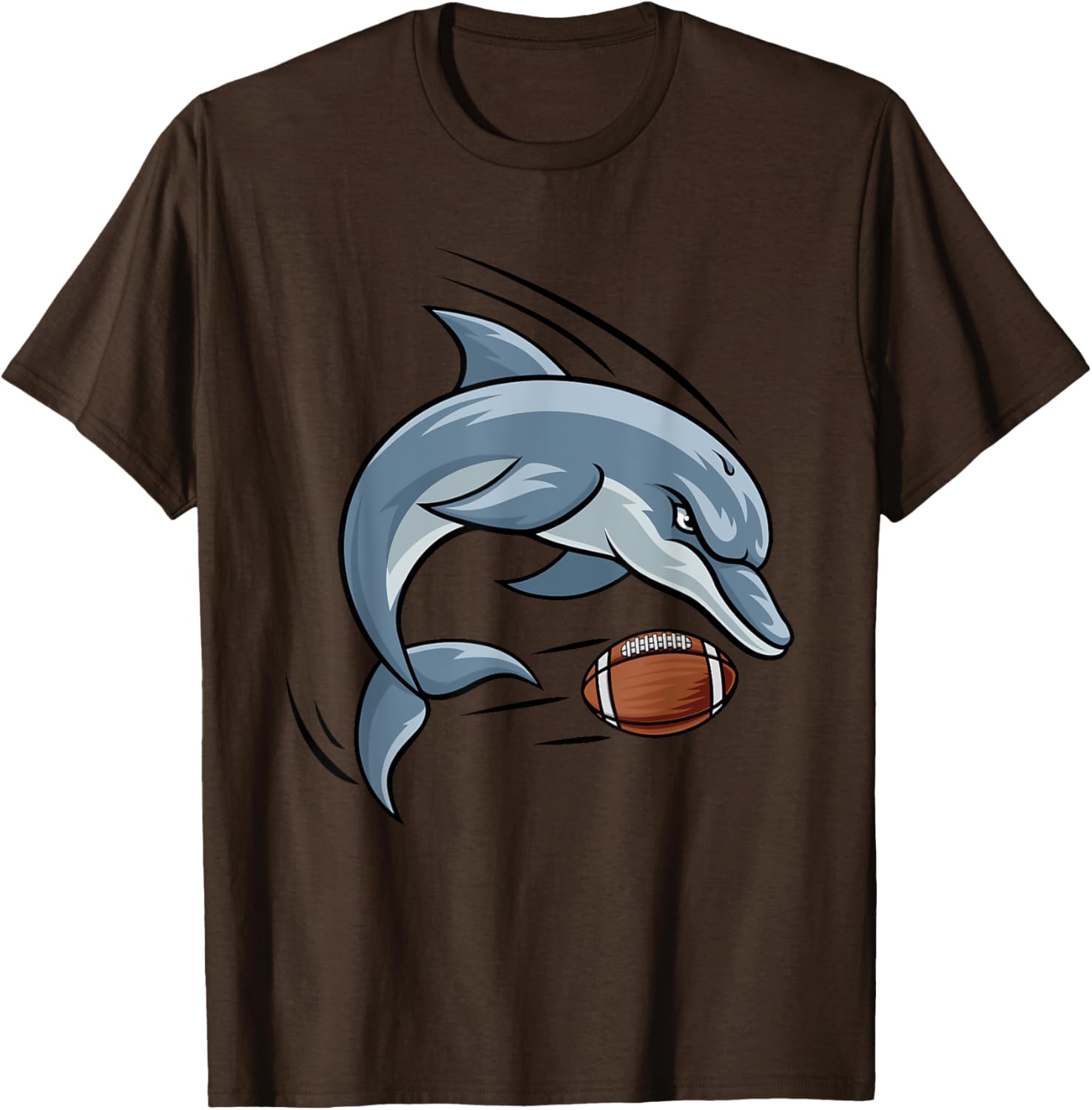Dolphin Cartoon Character Football T-Shirt for Fun and Sporty Style - 23