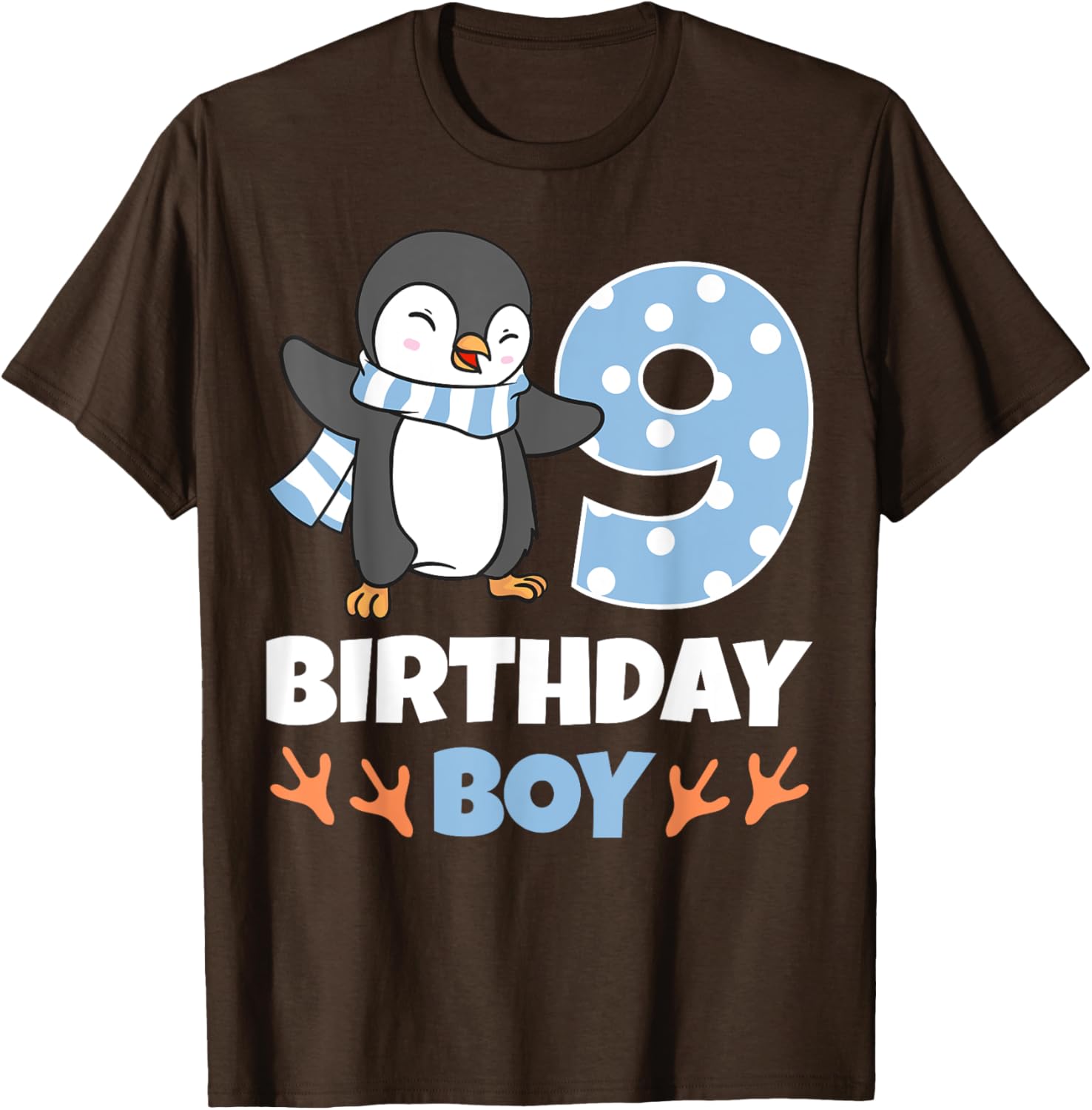 Penguin 9th Birthday Winter Theme T-Shirt for Boys Fun Celebration - 28