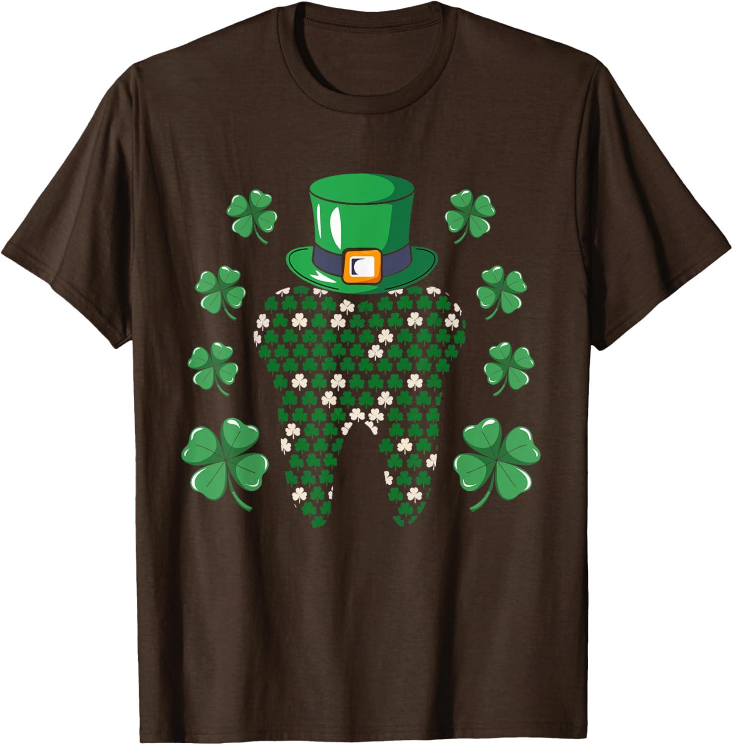 Tooth Leprechaun Hat St Patrick's Day Dentist T-Shirt for Men - 23