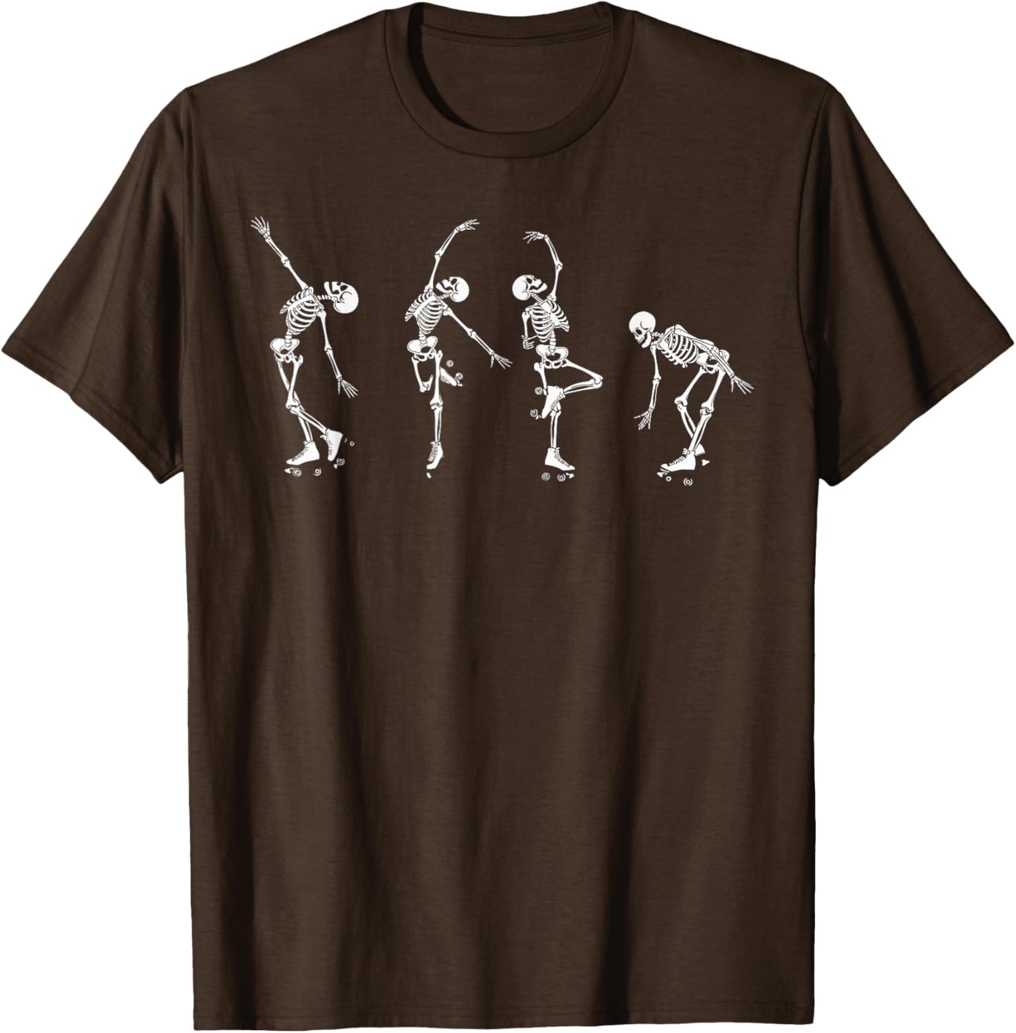 Skeletons Dancing on Roller Skates T-Shirt for Roller Derby Fans - 17