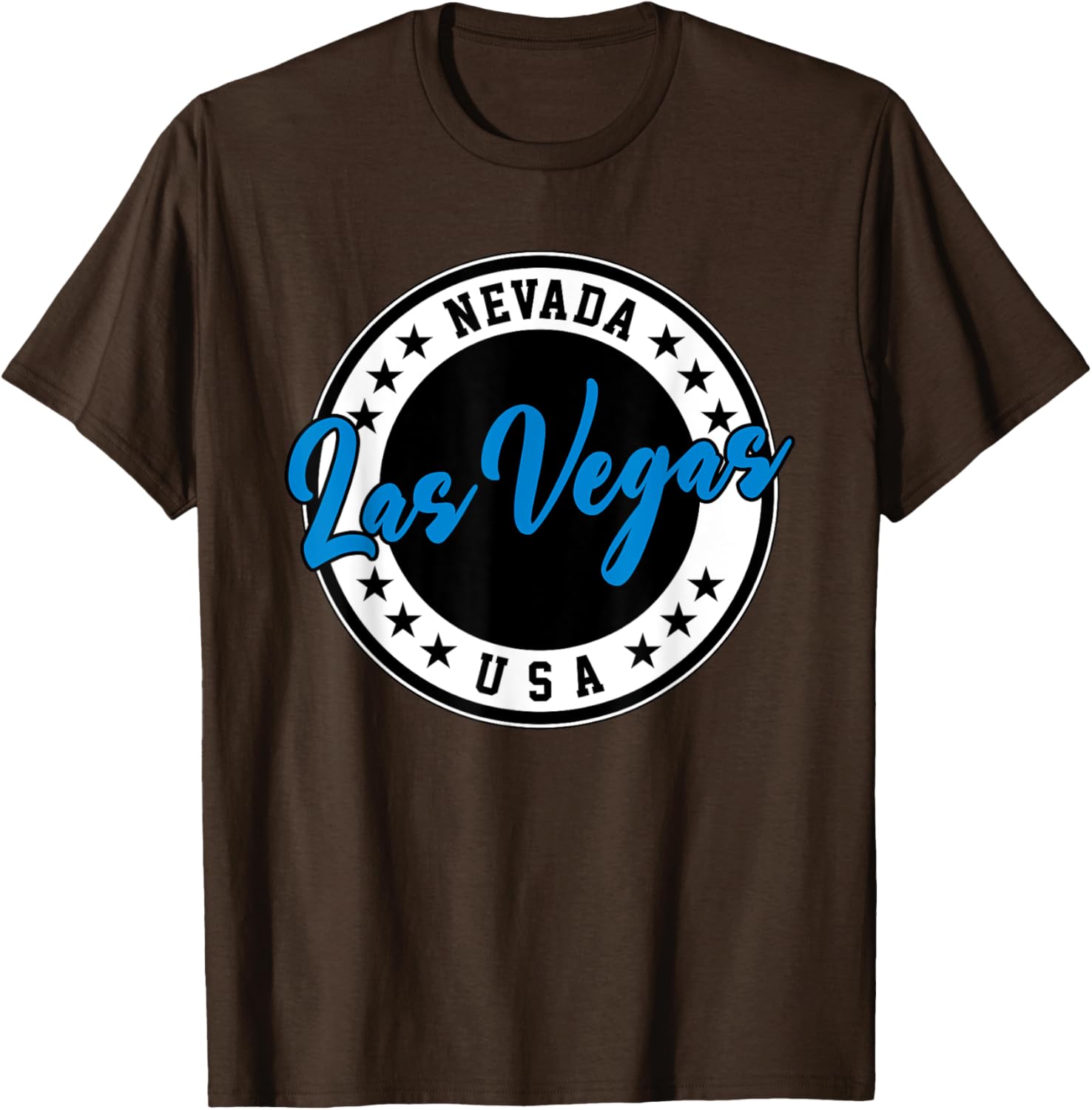 Las Vegas Nevada Blue Circle Script T-Shirt for Casual Style Fans - 9