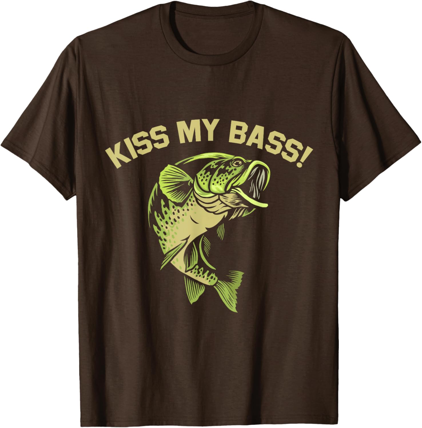 Funny Bass Fishing Lover T-Shirt - Kiss My Fish Fisherman Gift - 8
