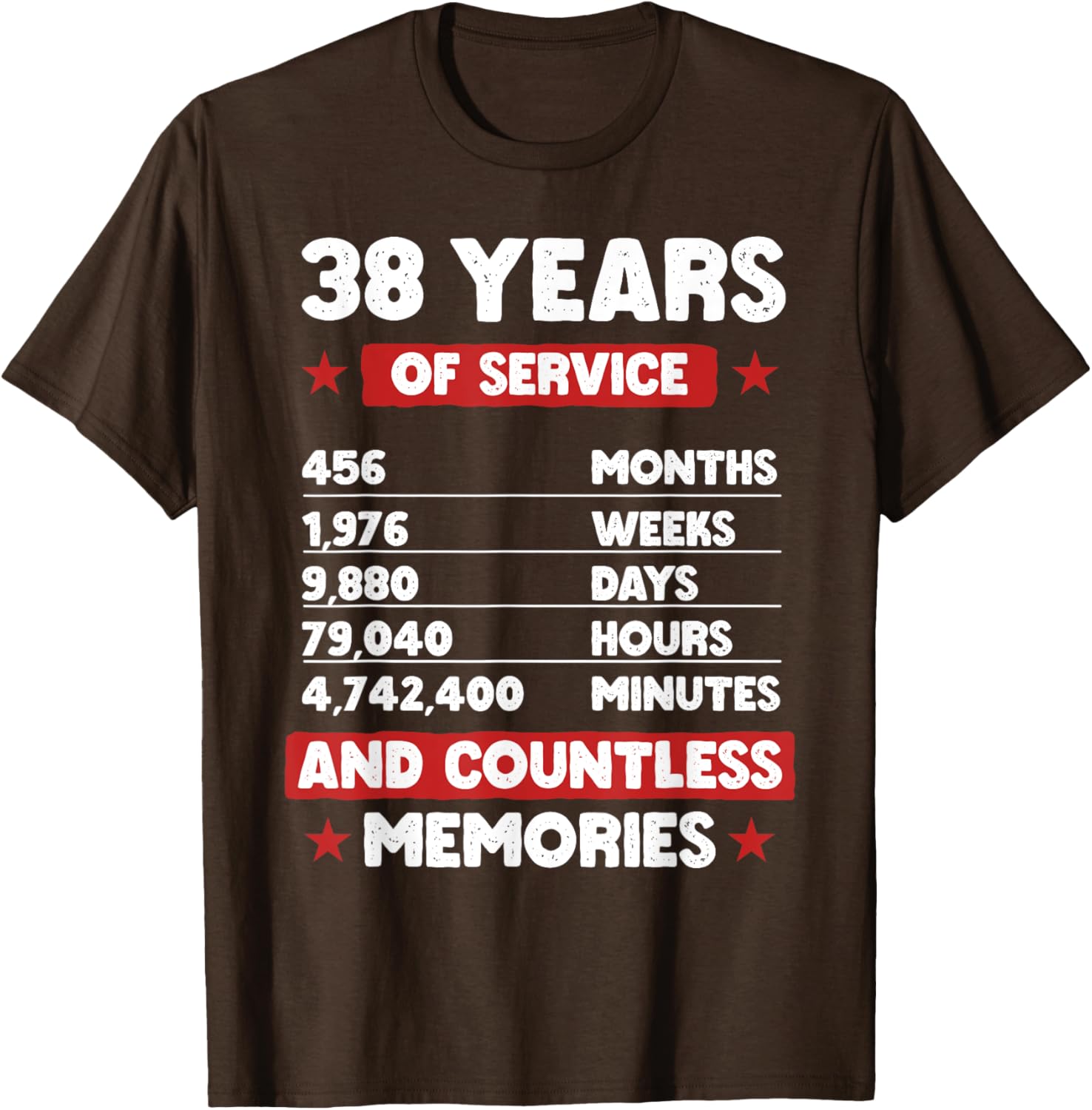 38 Years of Service Retirement T-Shirt for Men and Women Gift Idea - 15