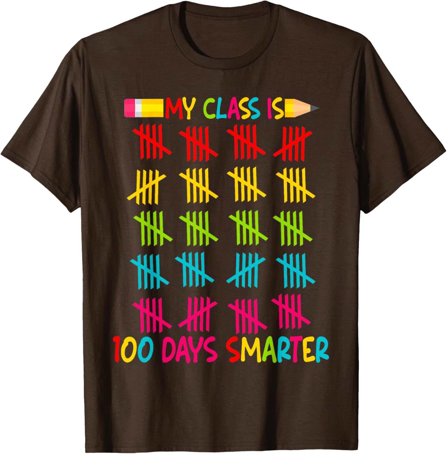 100 Days Smarter Teacher T-Shirt for 100th Day of School Celebrations - 13