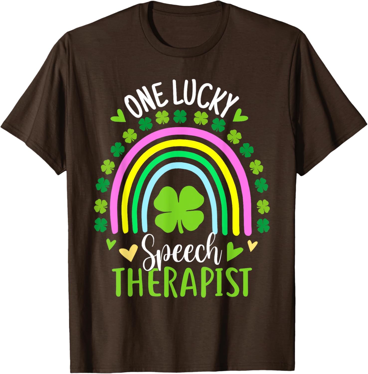 Lucky Speech Therapist St Patricks Day Shamrock T-Shirt for Women - 7