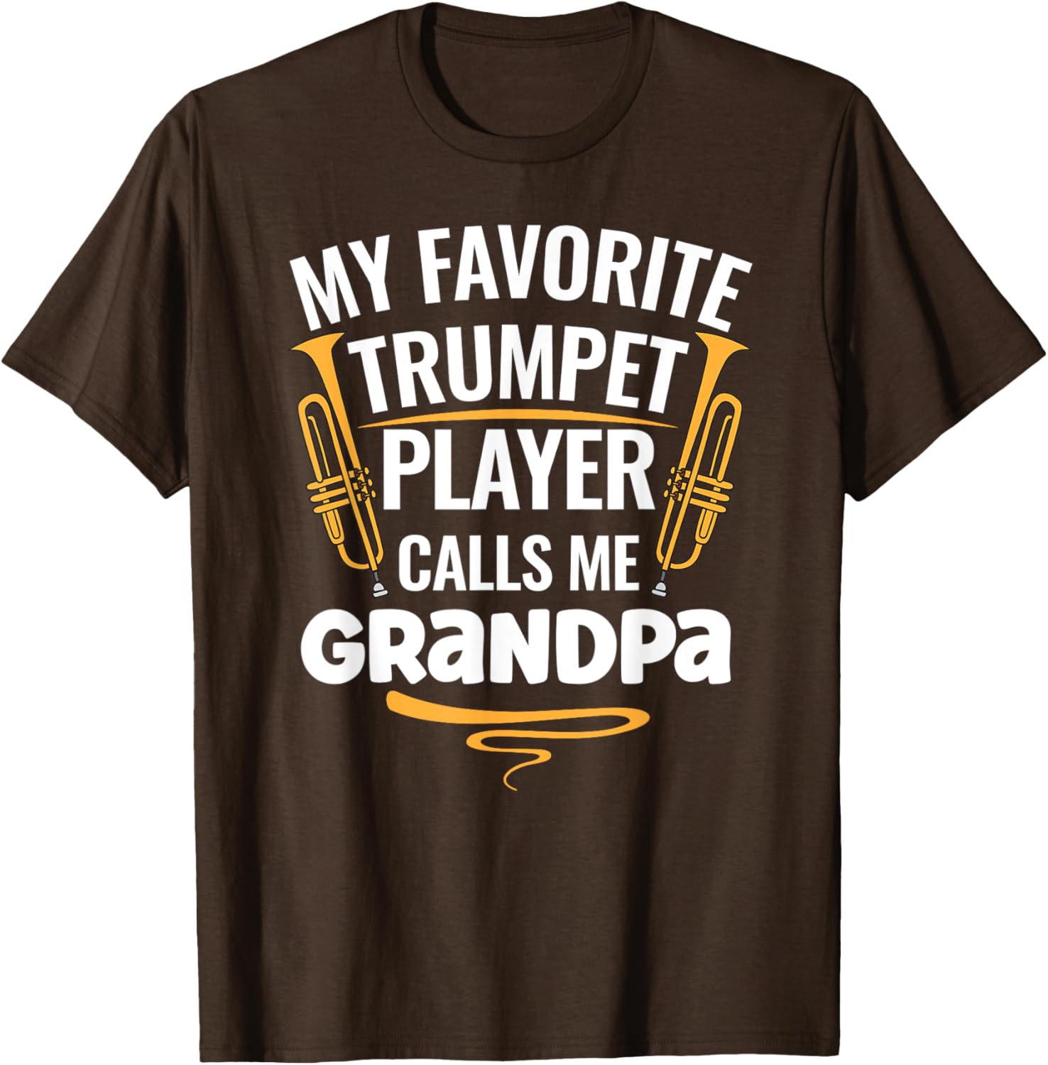 My Favorite Trumpet Player Calls Me Grandpa T-Shirt for Music Lovers - 6