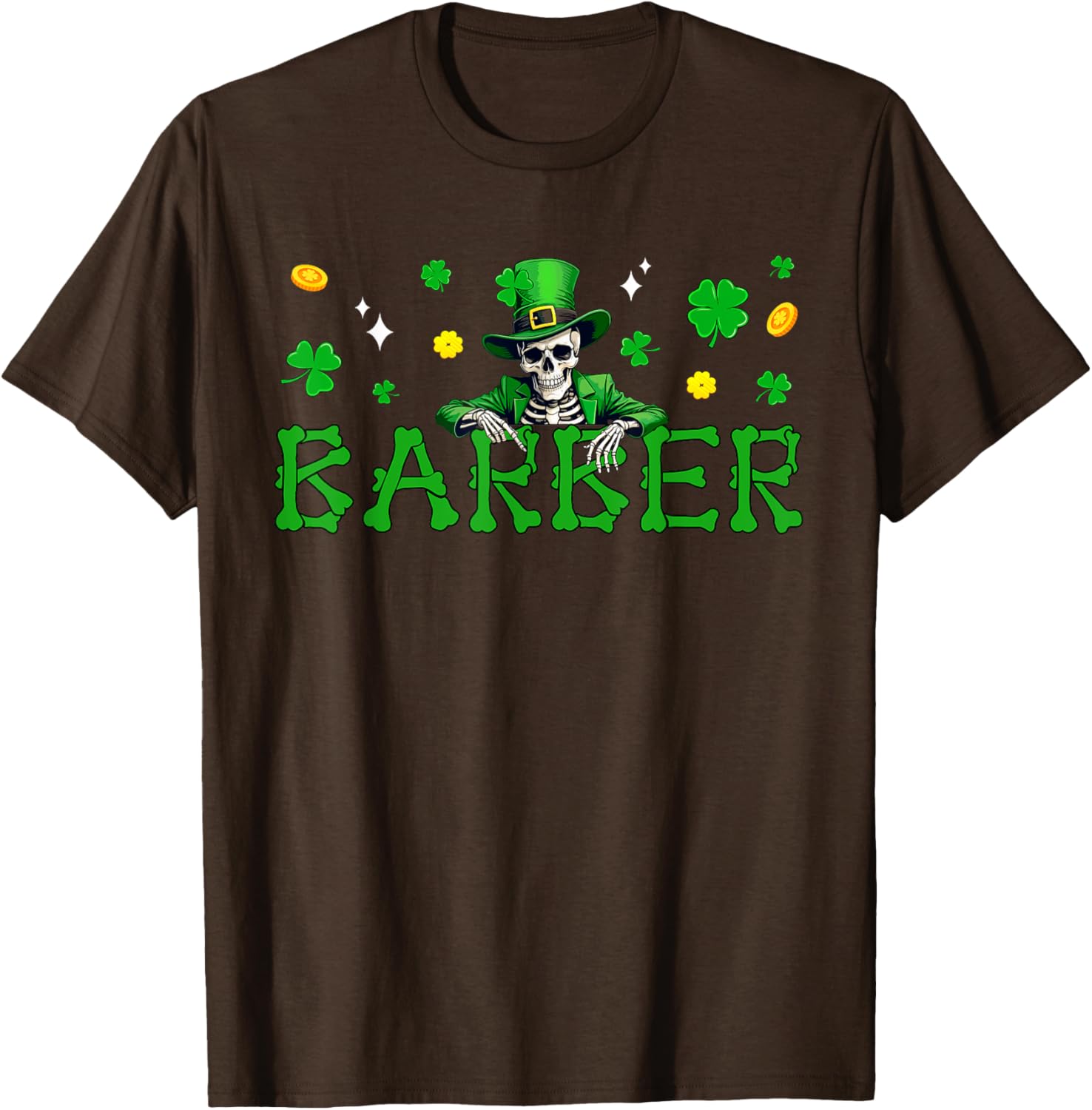St. Patrick's Day Skeleton Shamrock T-Shirt for Irish Job Fans - 20