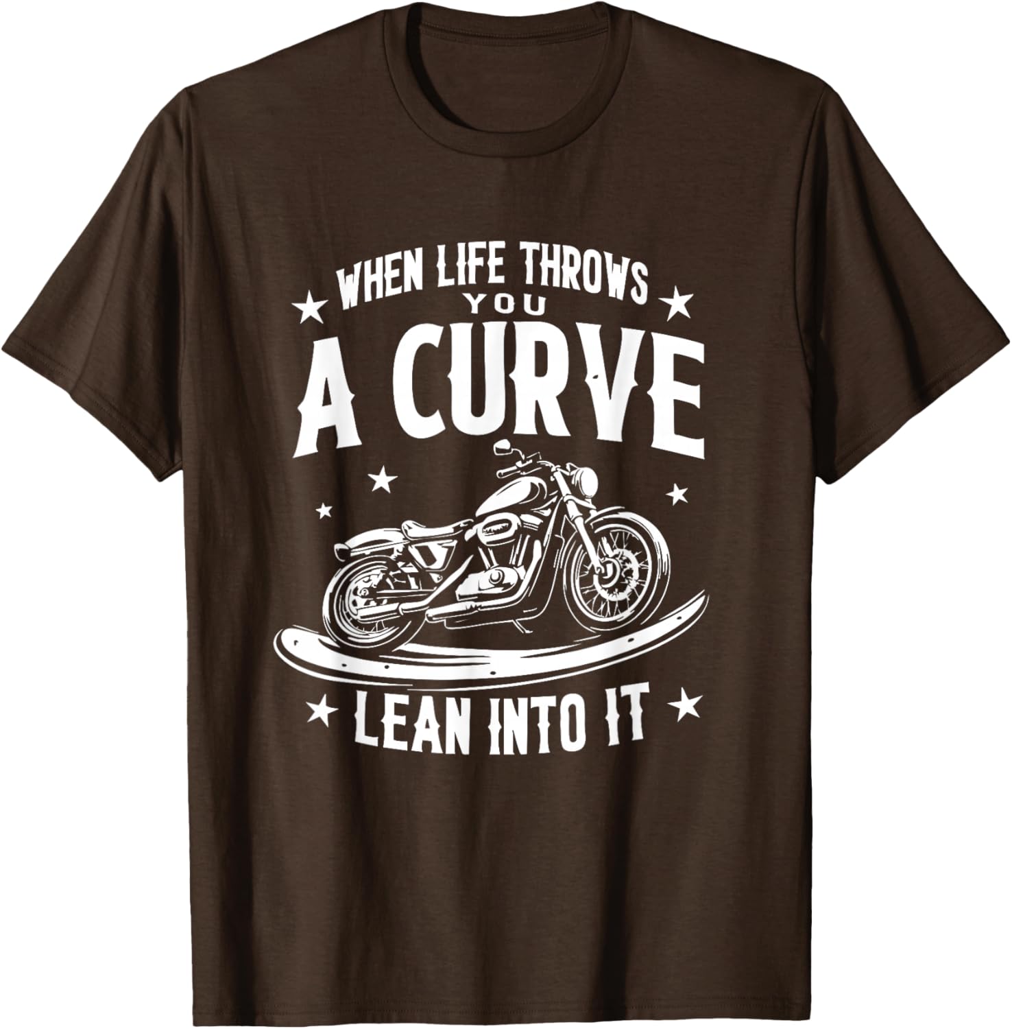 Biker Life Throws You A Curve T-Shirt for Men and Women - Cool Motorcycle Tee - 1