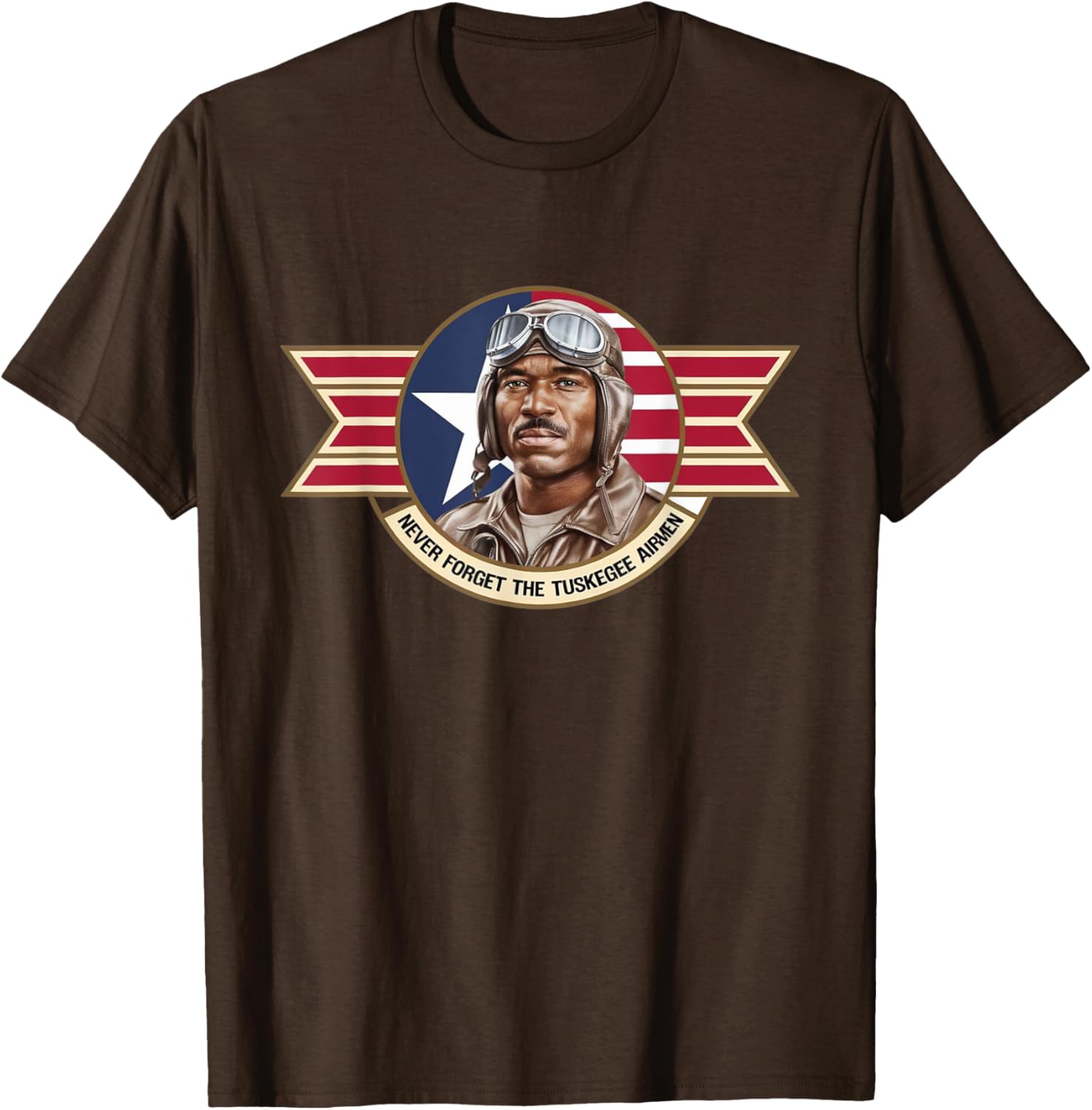 Retro Black Airmen T-Shirt Honoring WWII Tuskegee Pilots History - 9
