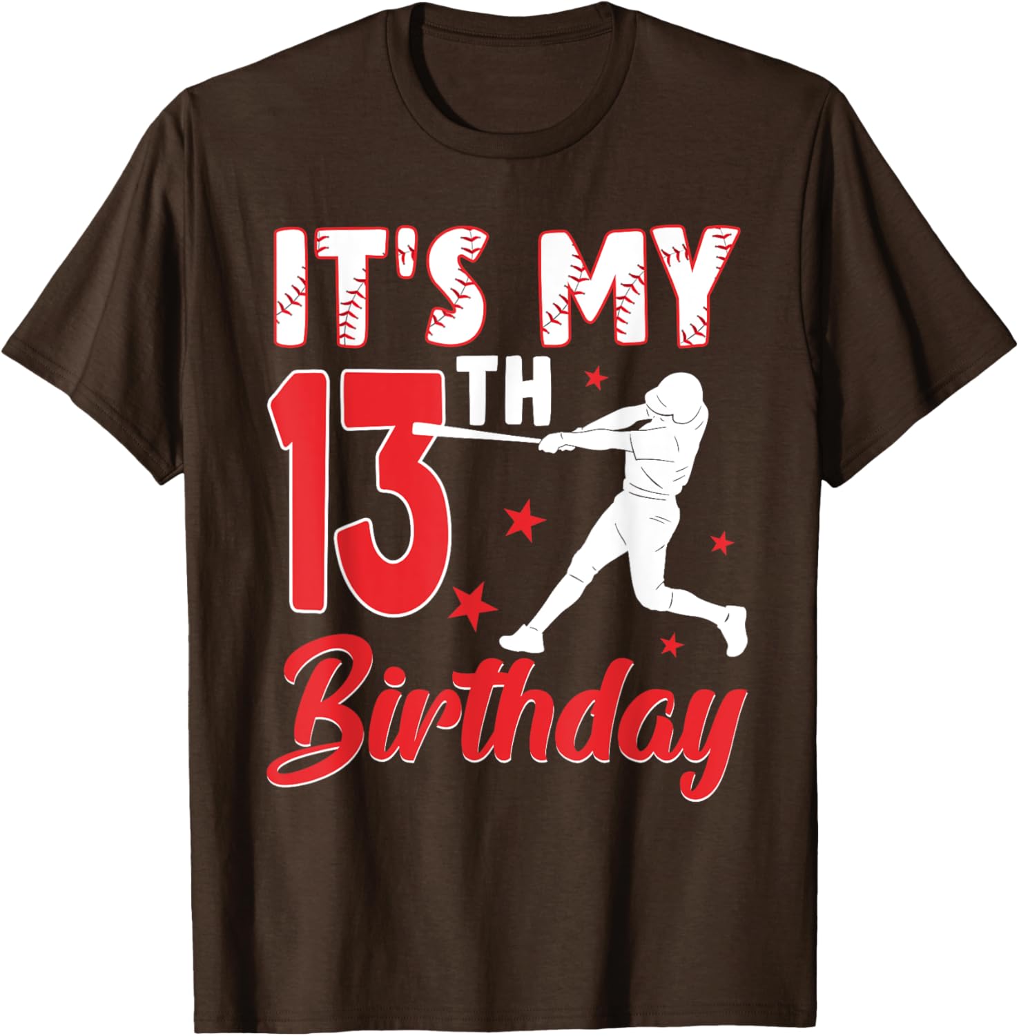 It's My 13th Birthday Boy Baseball Party T-Shirt for 13 Year Olds - 10