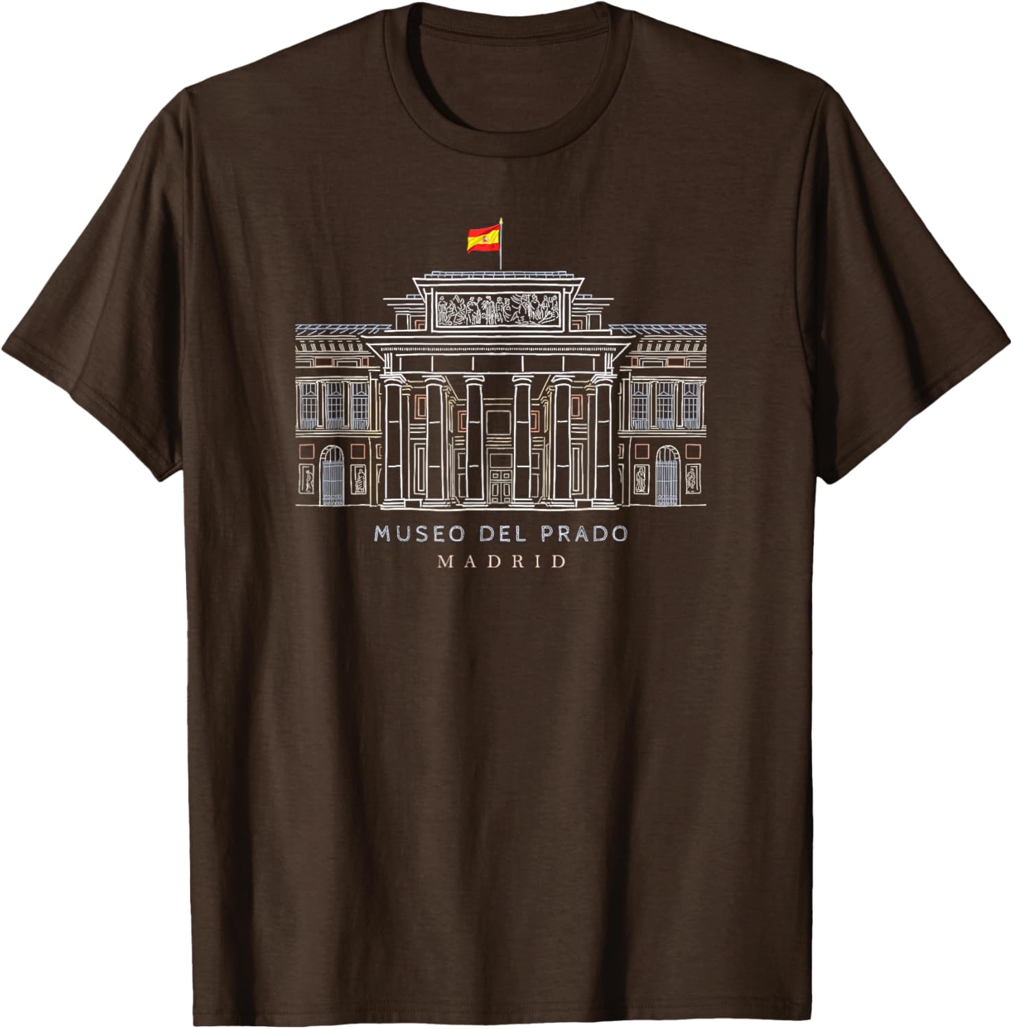 Madrid Prado Museum Art Hand Drawing T-Shirt - Stylish Spain Gift - 1