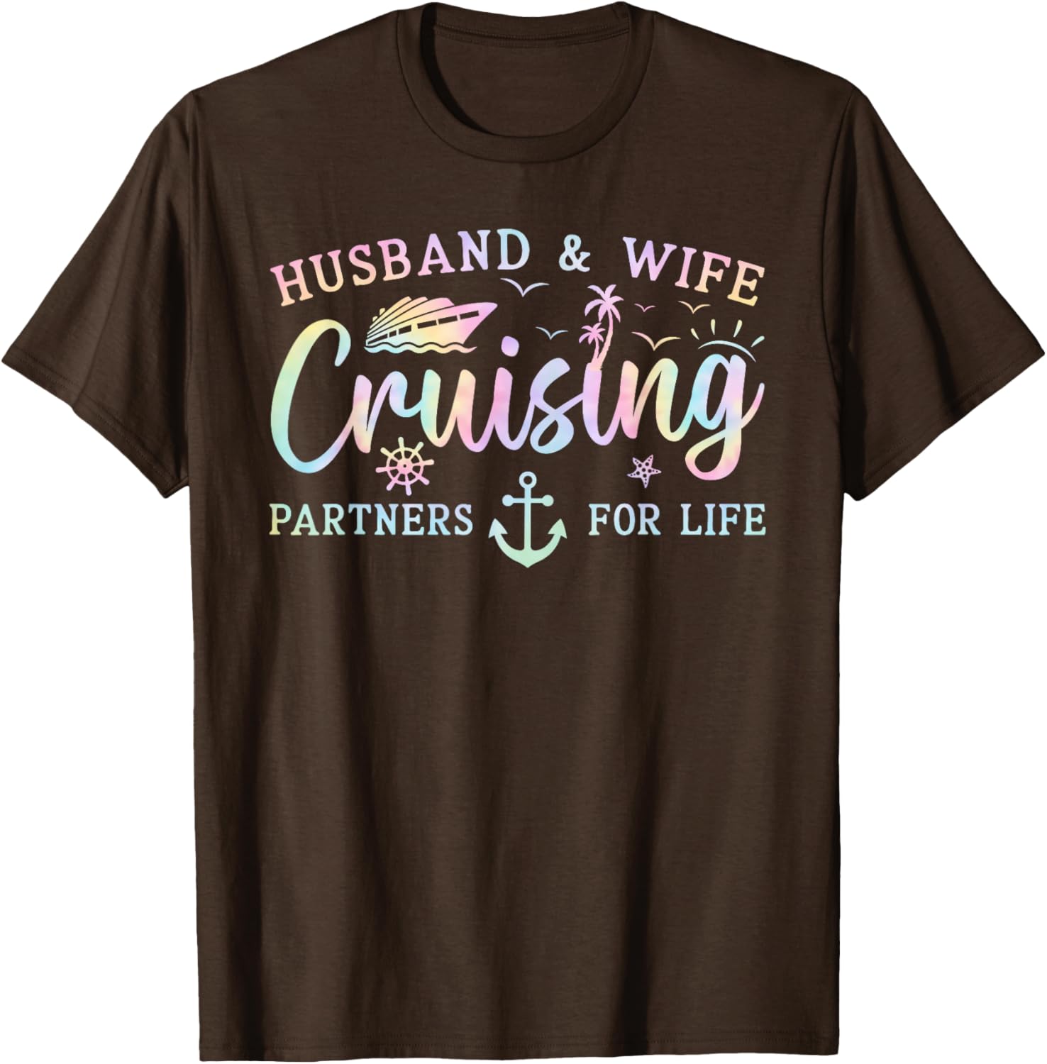 Matching Husband and Wife Cruise T-Shirt 2025 for Couples Adventure - 2