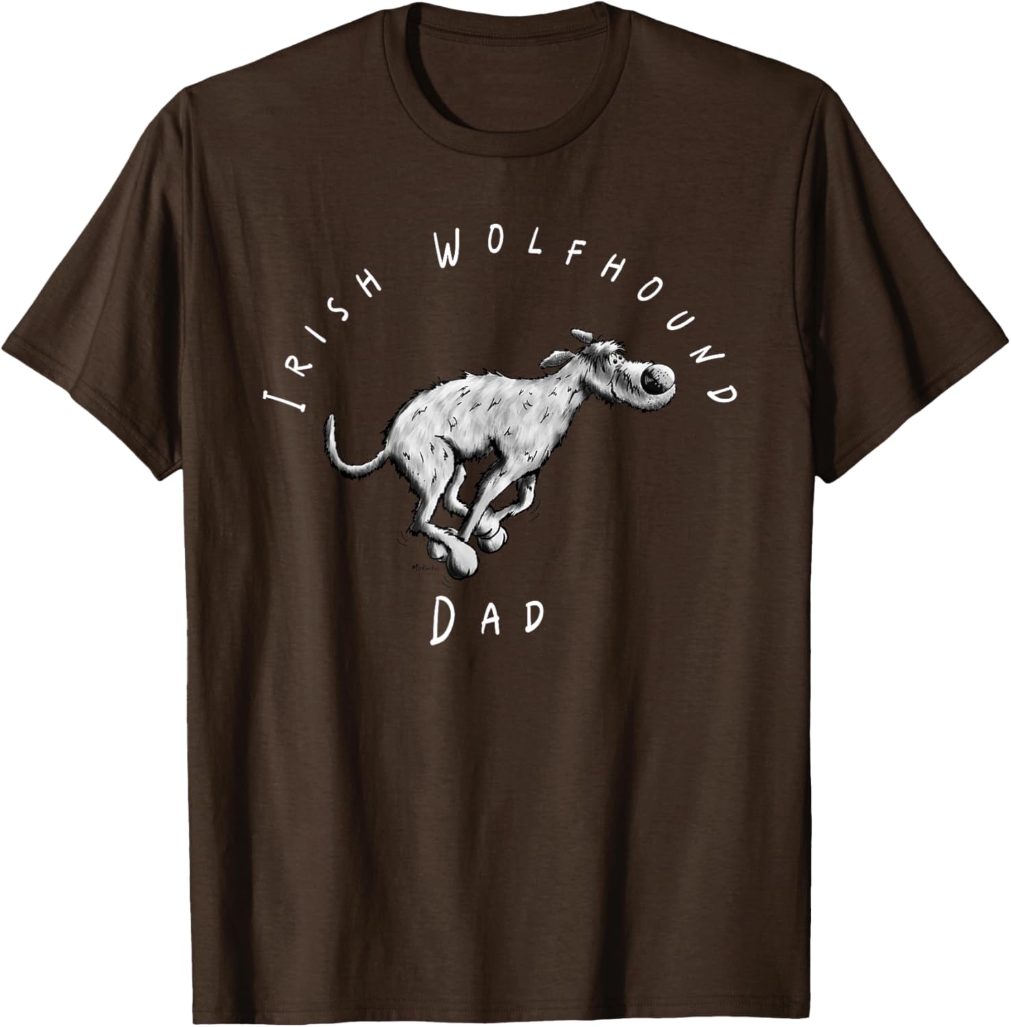 Irish Wolfhound Dad Fun Cartoon T-Shirt for Dog Lovers - Great Gift! - 6