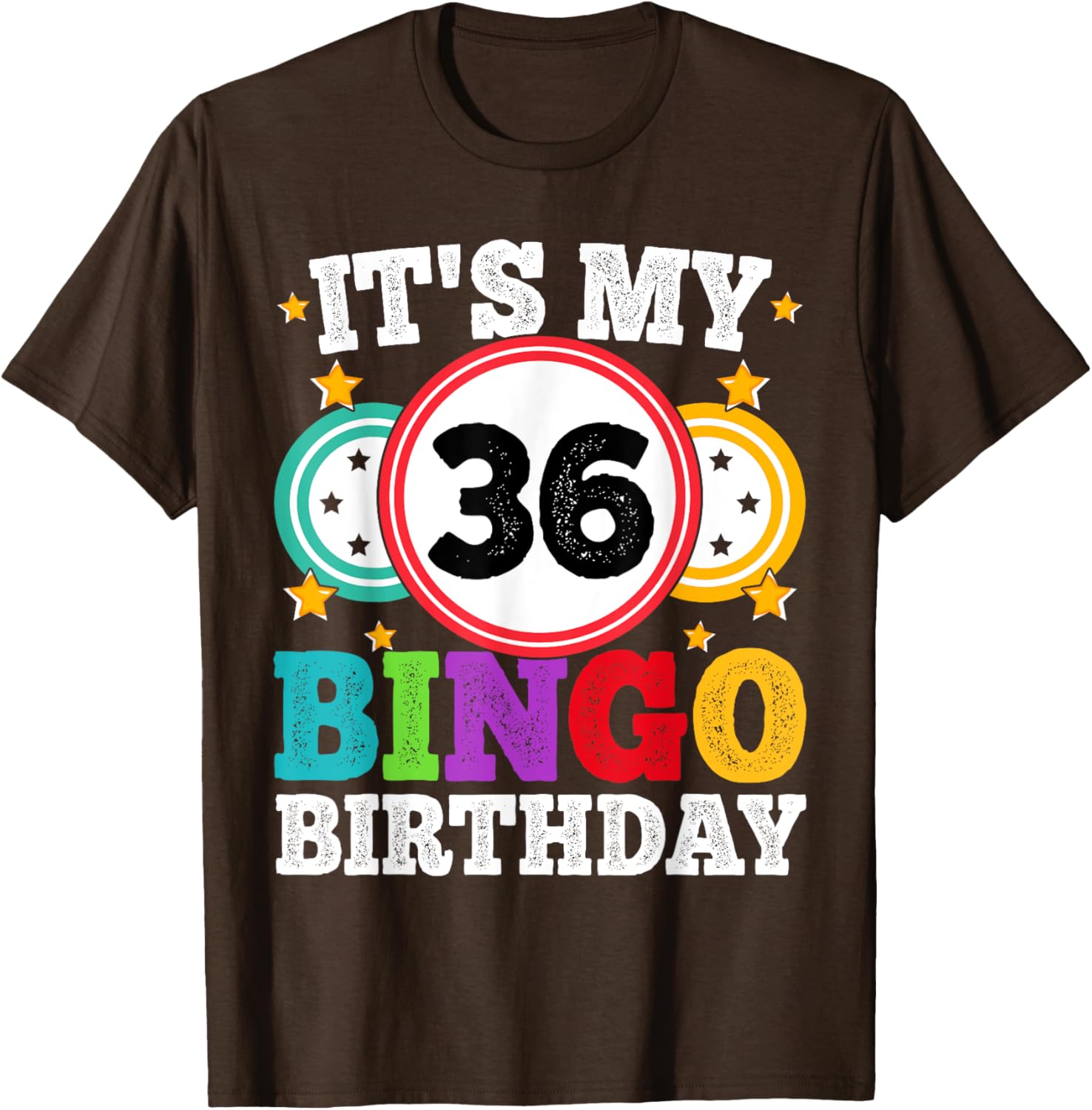 Funny 36th Birthday Bingo T-Shirt for Men and Women - Celebrate in Style - 16