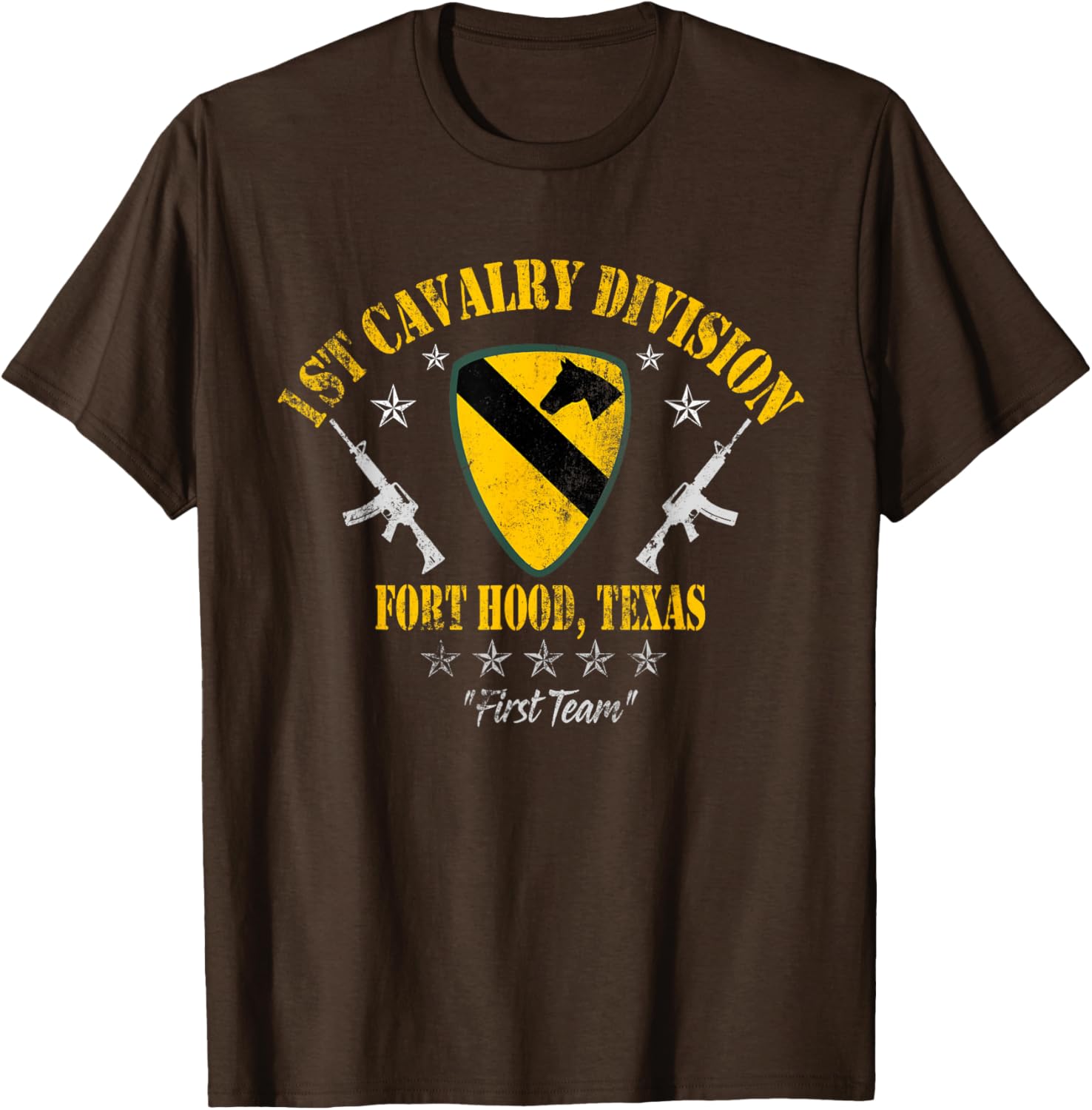 1st Cavalry Division Veteran Fort Hood TX Vintage Patriotic T-Shirt - 8