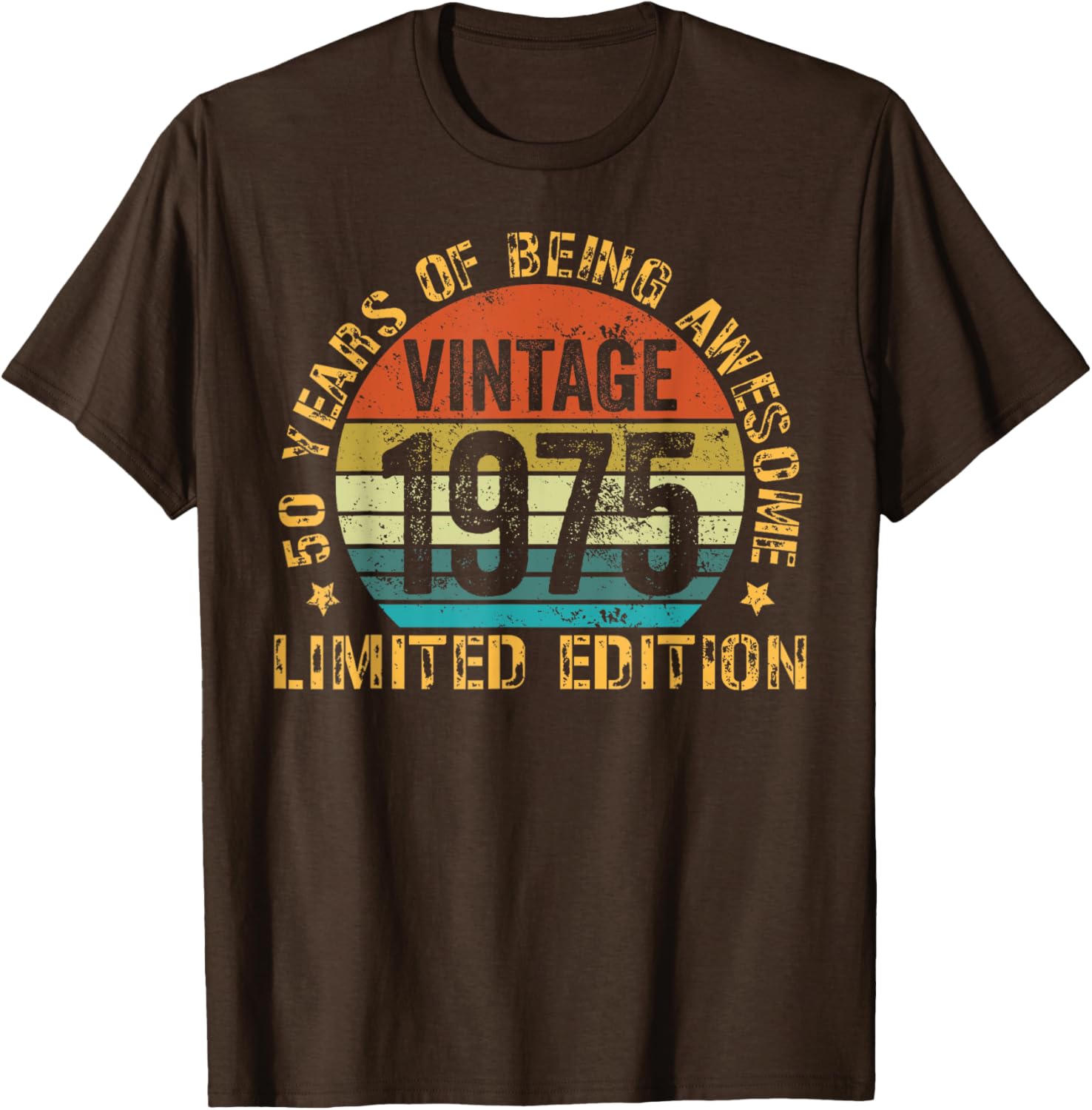 Vintage 50th Birthday T-Shirt for Men Born in 1975 - Celebrate 50 Years - 12