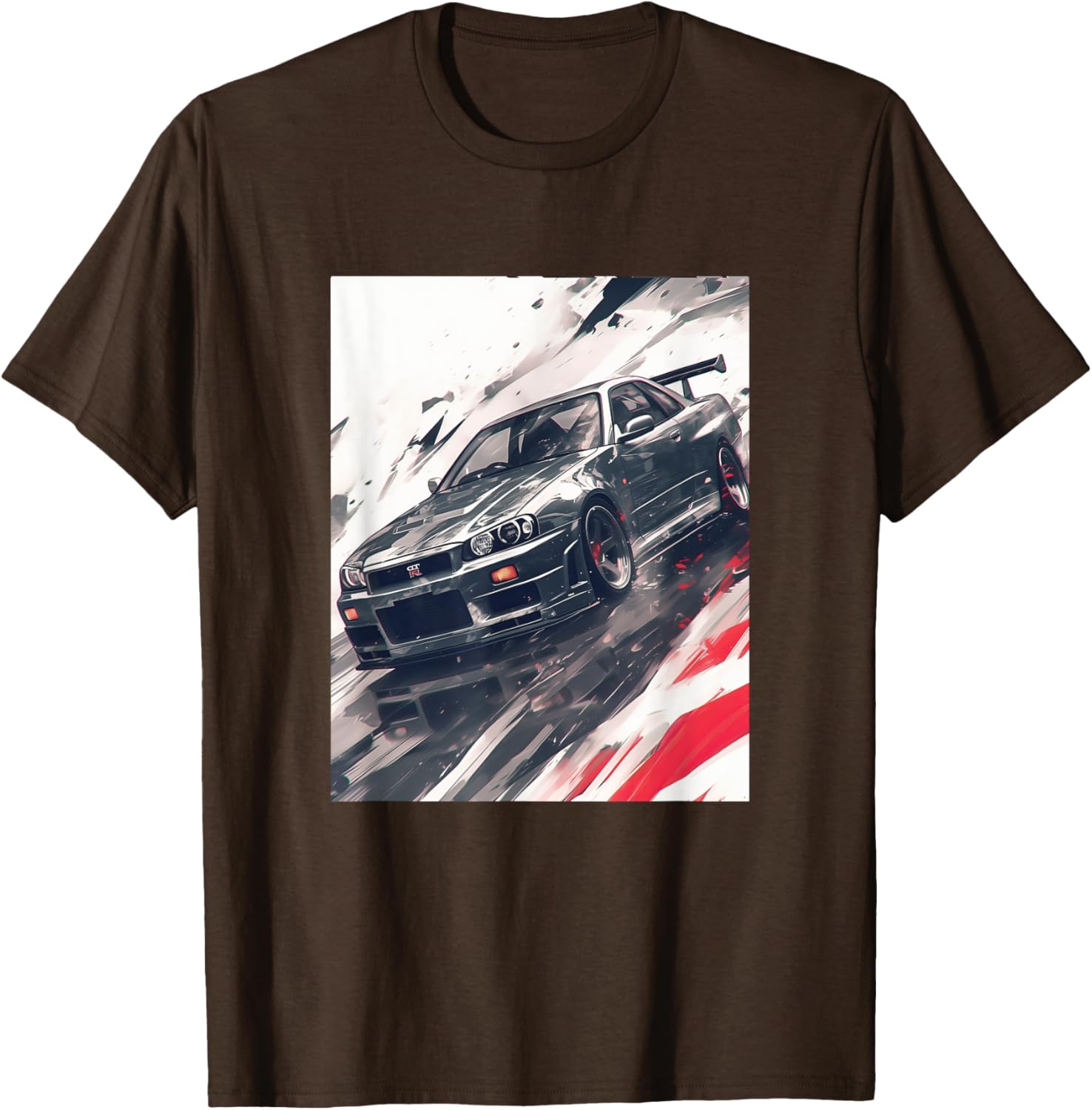 Anime Style JDM GT-R R34 Skyline Graphic Tee - Perfect for Car Lovers - 14