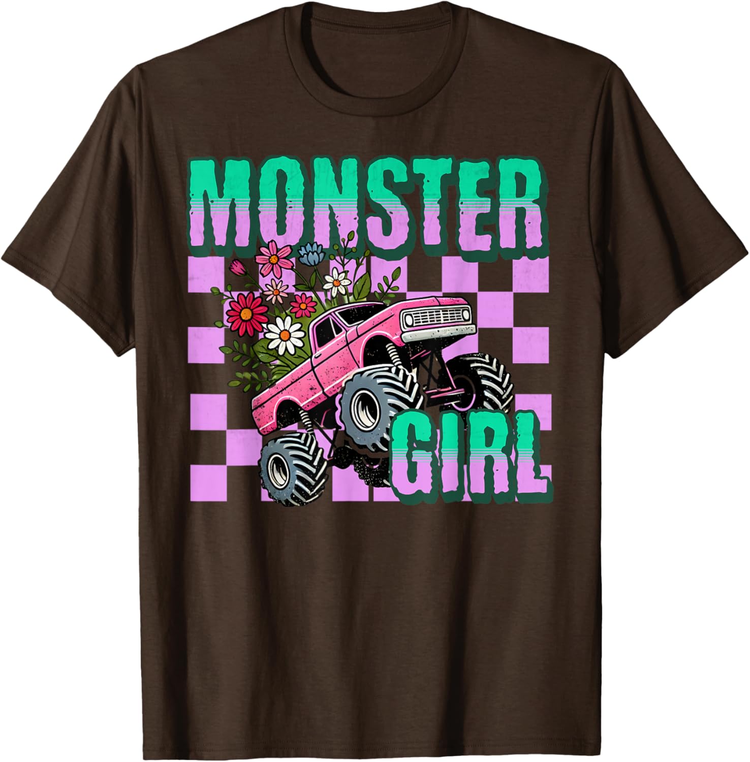 Vintage Monster Truck Girl T-Shirt for Retro Women Truck Lovers - 13