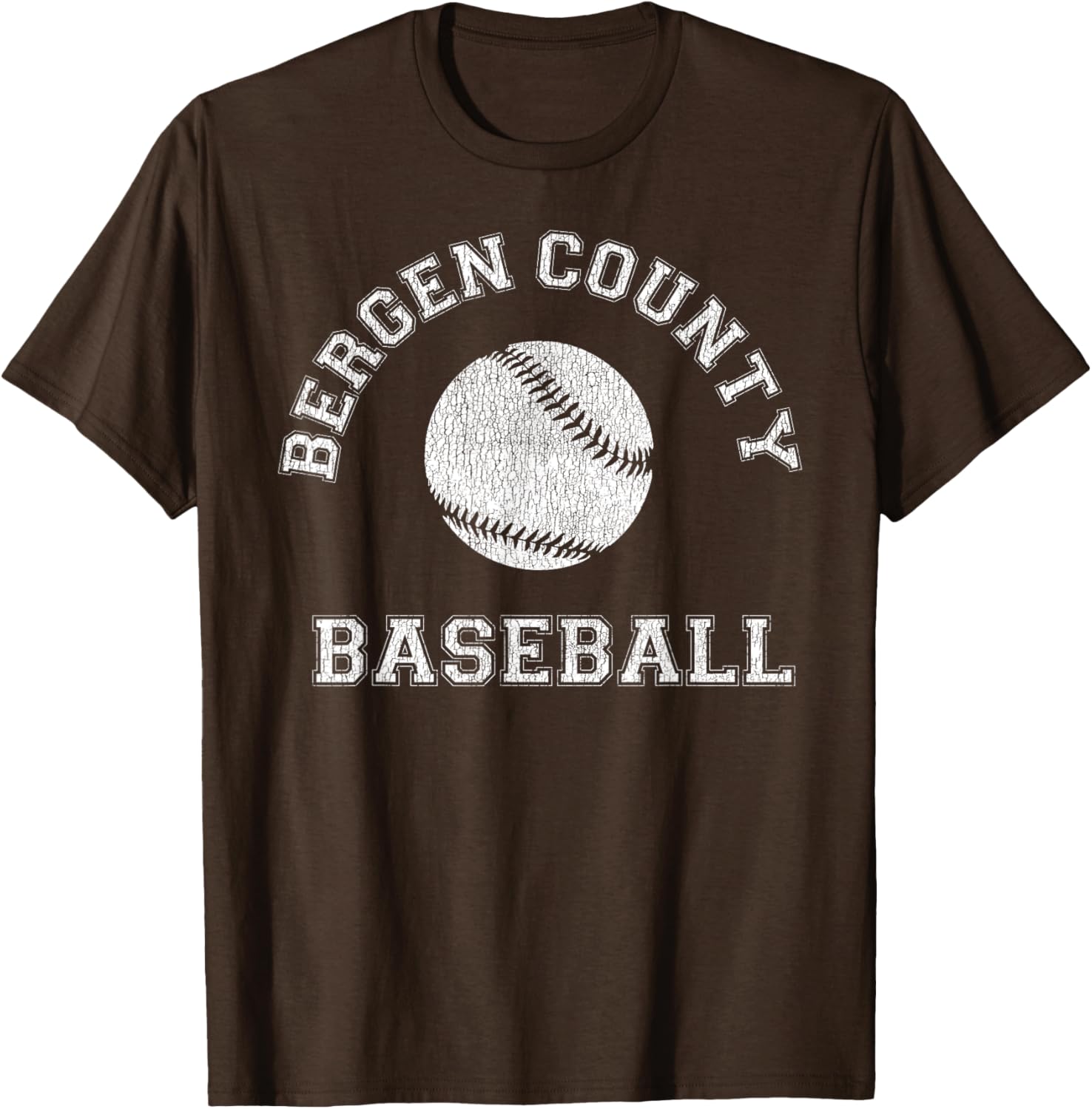 Bergen County Baseball Distressed Retro Classic T-Shirt for Fans - 25