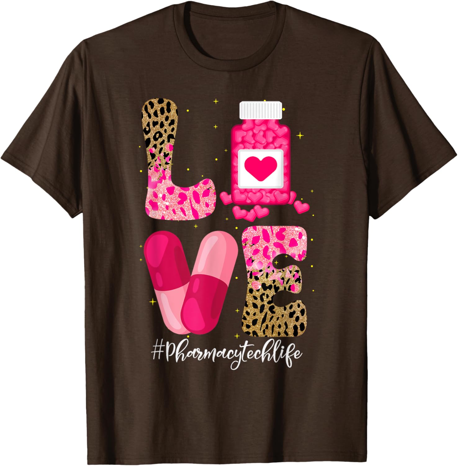 Love Pharmacy Tech Life T-Shirt for Pharmacy Technicians and Medicine Lovers - 15