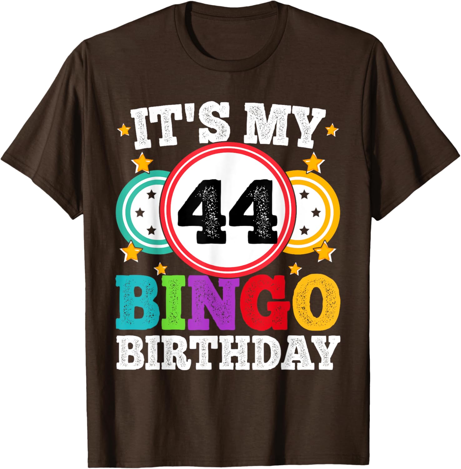 Funny 44th Birthday Bingo T-Shirt for Men and Women - Celebrate in Style! - 14