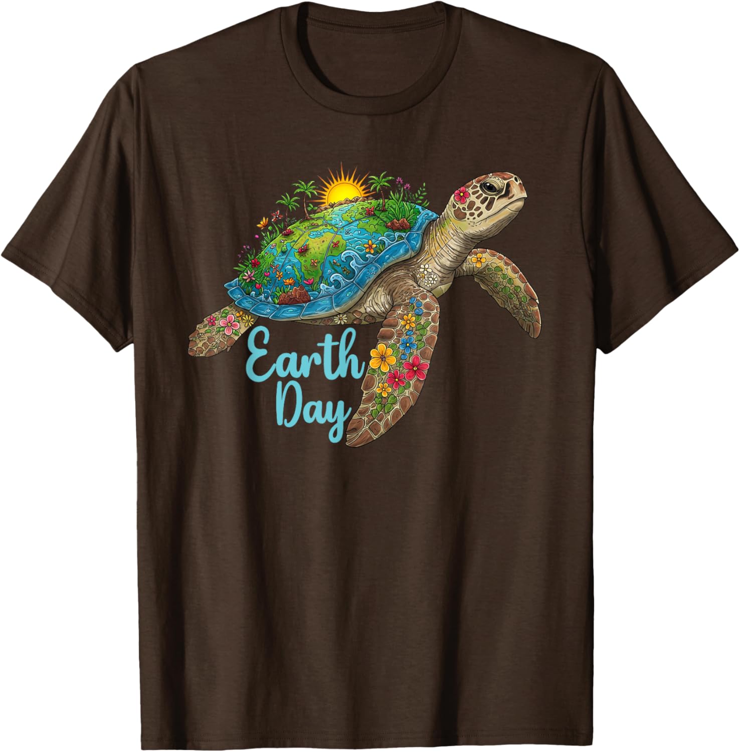 Save the Earth Sea Turtle T-Shirt for Men and Women Earth Day Gift - 13