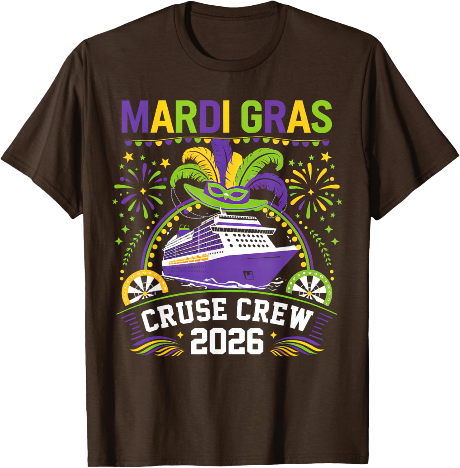 Funny Mardi Gras Cruise Family Matching T-Shirt for 2026 Trip - 12