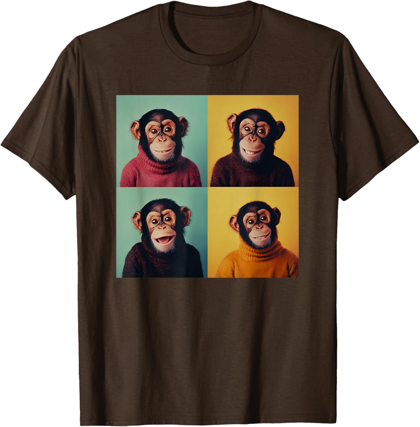 Funny Monkey Chimp T-Shirt for Animal Lovers - Awkward Photoshoot Design - 17
