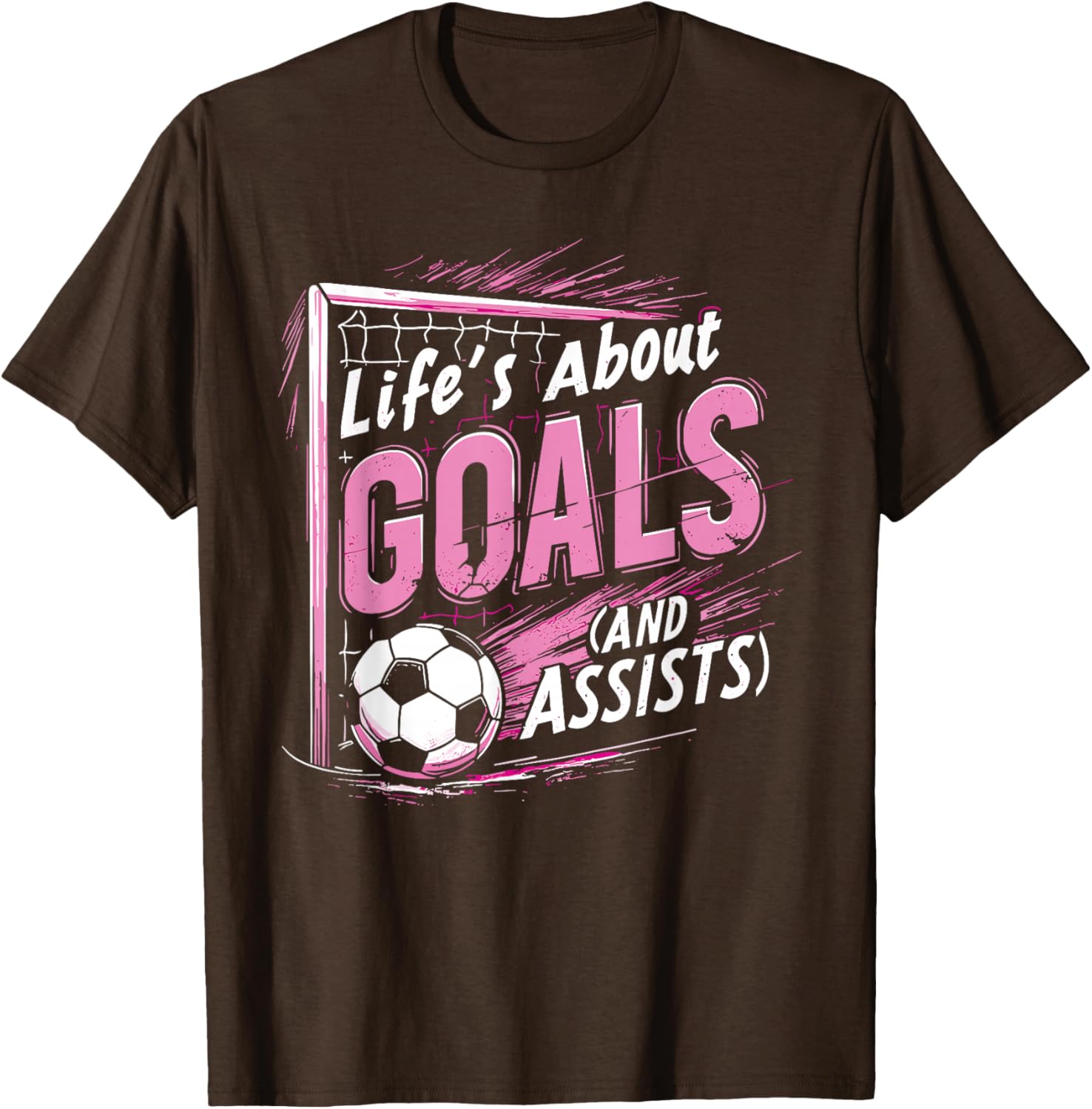 Soccer Girl T-Shirt Life's About Goals and Assists for Players - 6