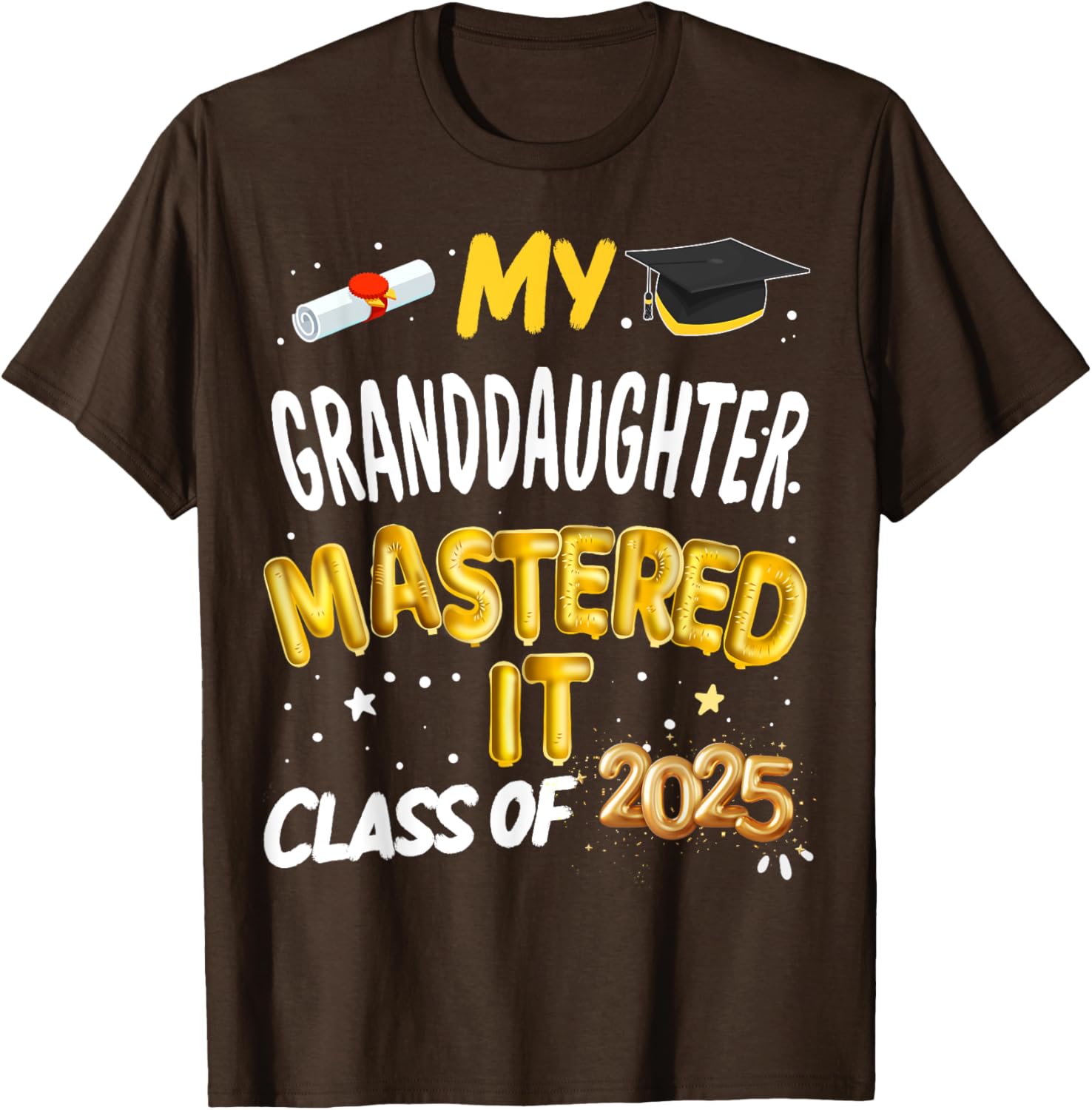 Masters Graduation T-Shirt for Granddaughter Class of 2025 Celebrations - 15