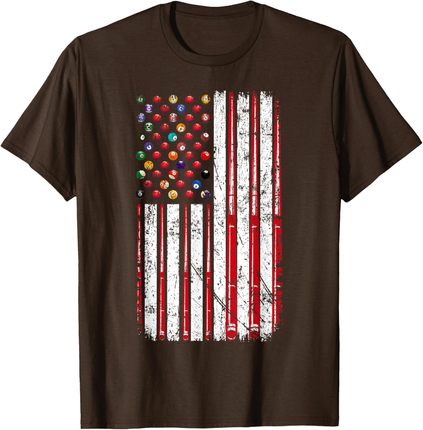 American Flag Pool Player T-Shirt for Billiard Lovers, USA Pride Apparel - 18