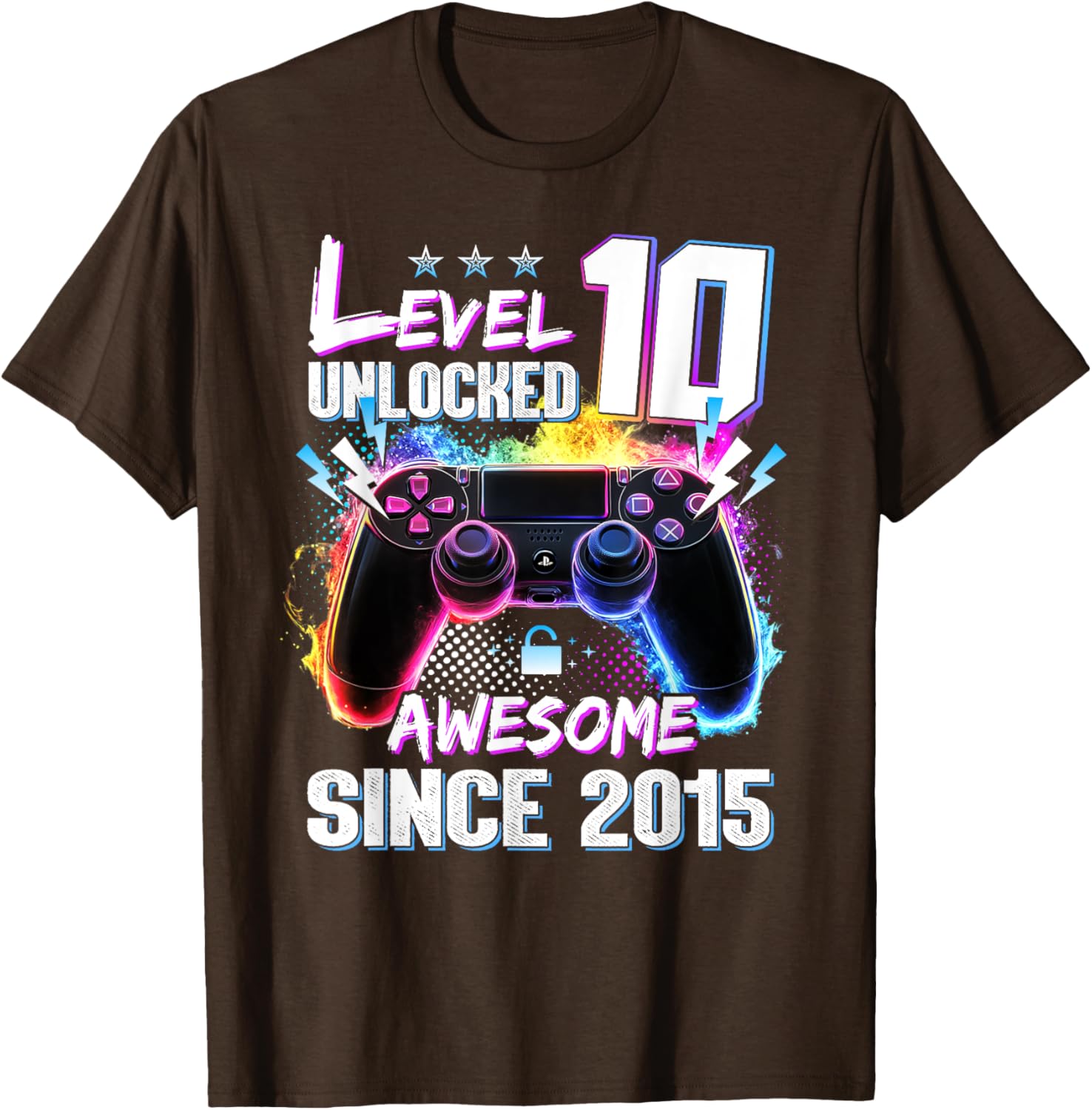 Level 10 Unlocked 10th Birthday T-Shirt Awesome Gift for Kids - 12