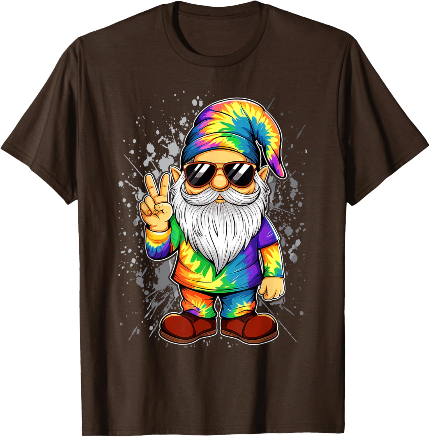Peace Sign Tie Dye Gnome T-Shirt for Fun and Stylish Outfits - 5